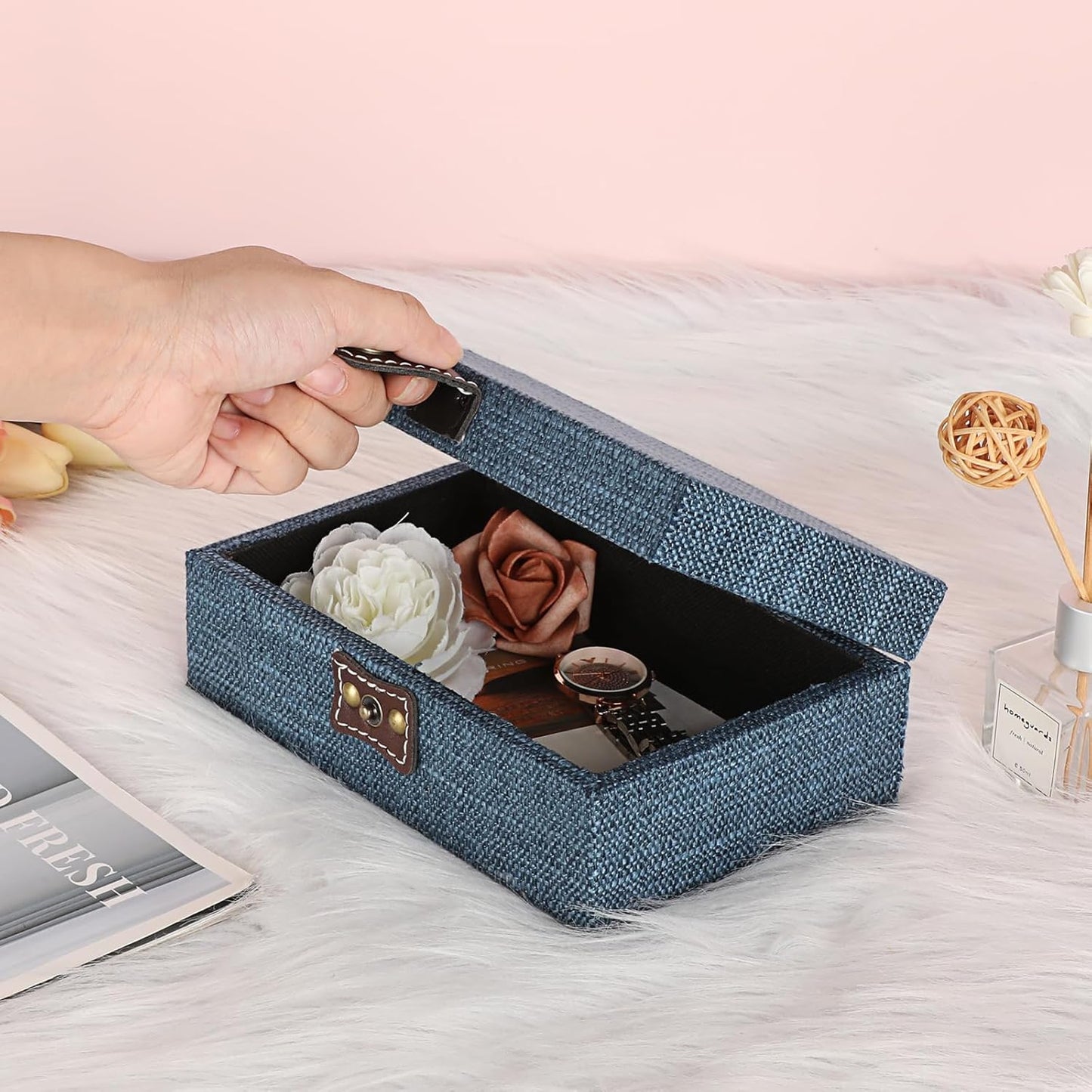 Wooden Decorative Box / Small / Blue