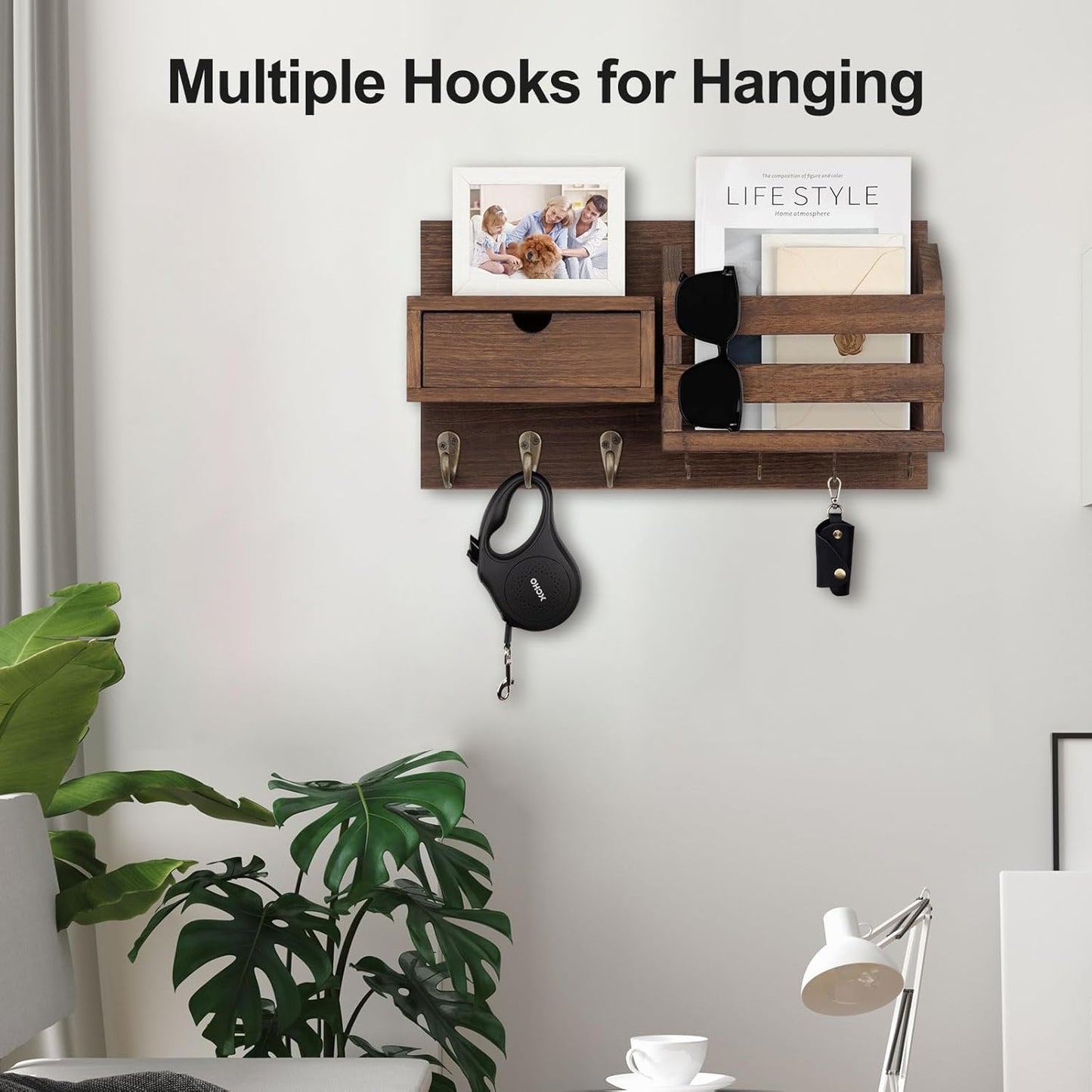 7 Metal Hooks / Brown