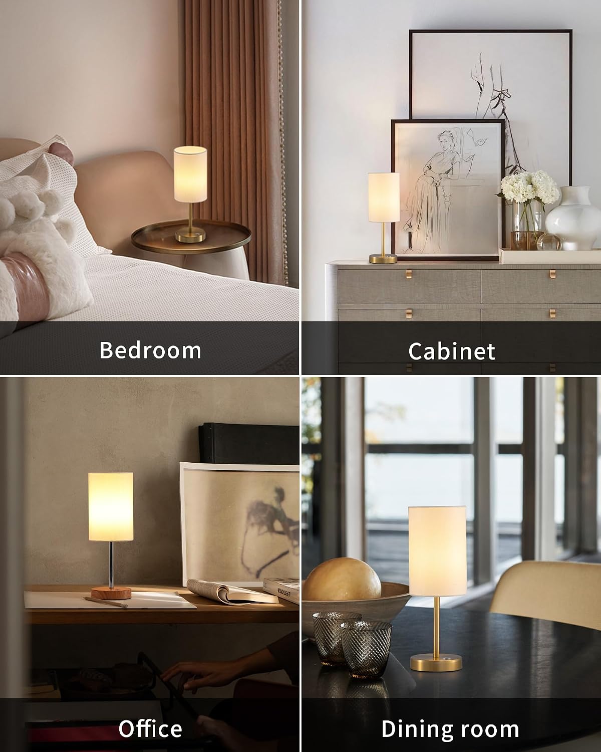 KDG Gold Cordless Table lamp, Portable Bedside 4000mAh LED Desk Lamp | Rechargeable 3 Brightness Levels Emergency