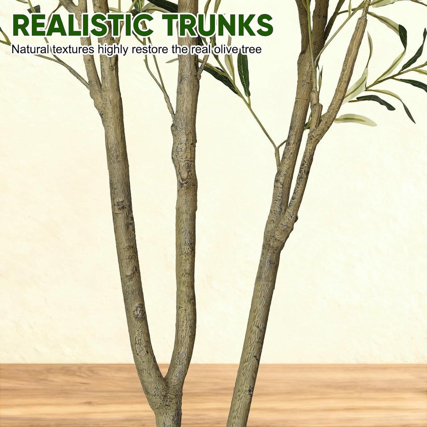 Artificial Plants Indoor Faux / 7 FT / White / 7 Inch