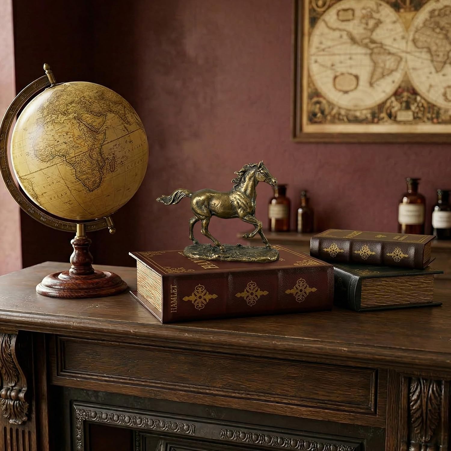 Wooden Hollow Book Box / Set of 3