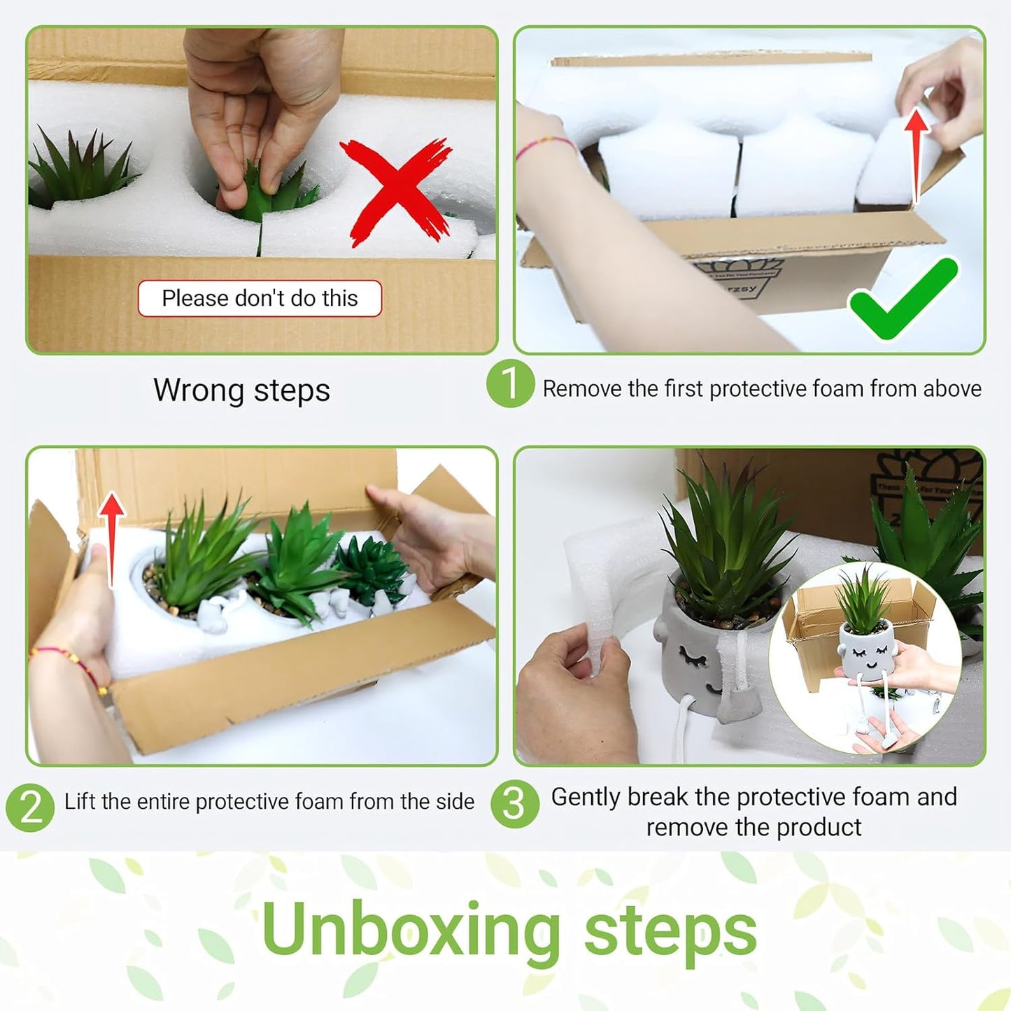 Bathroom Mini Plants Decor / Set/smile