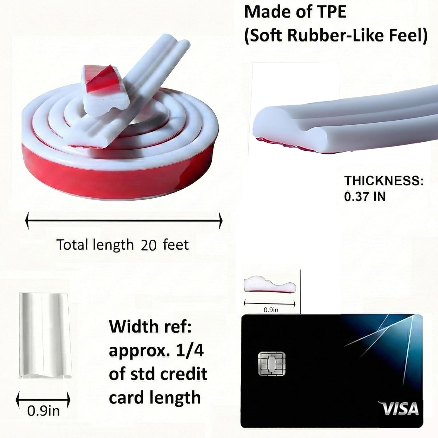 Peel and Stick Wall Molding Trim / White / 20ftx0.9