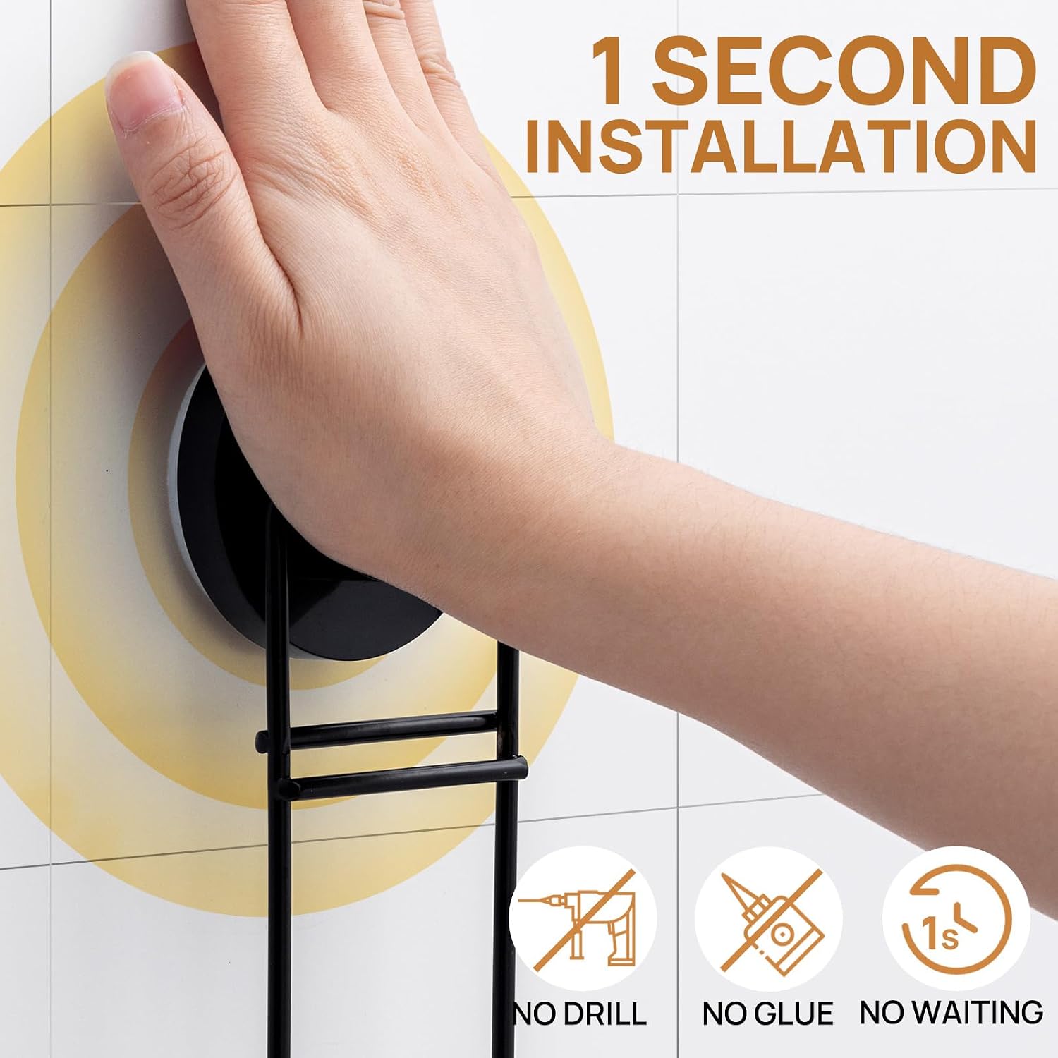 Bar Soap Holder for Shower Wall / Black / 2 Tire