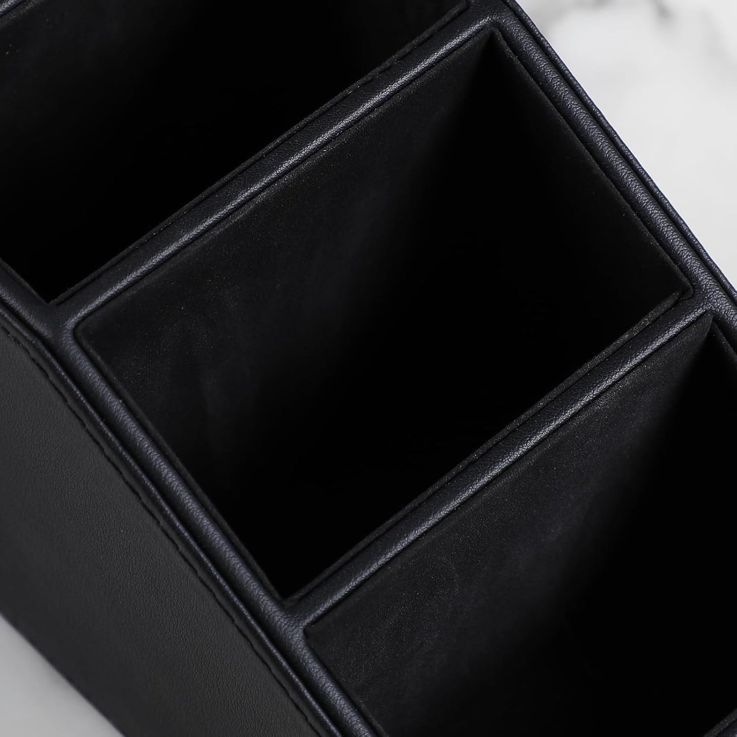 PU Leather Remote Control Holder / Black