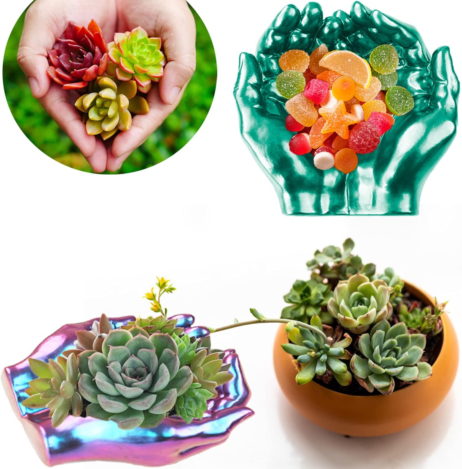 Candle Holder / Hand Shape Tray Silicone Mold for Epoxy Casting