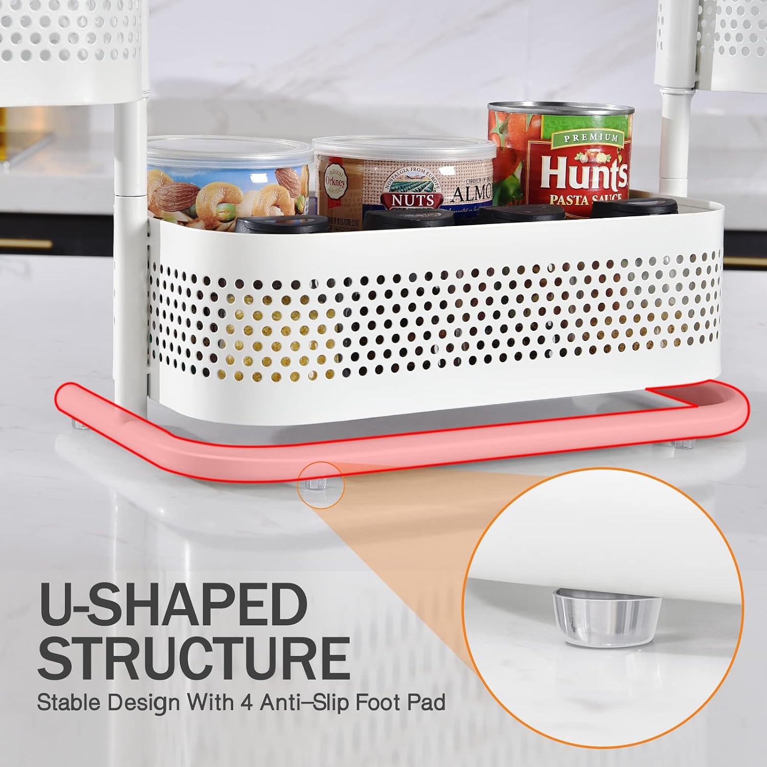 KINGRACK Metal Bathroom Counter Organizer，Rotating Countertop Storage Shelf | 3 Tier, Vanity Tray for Makeup &