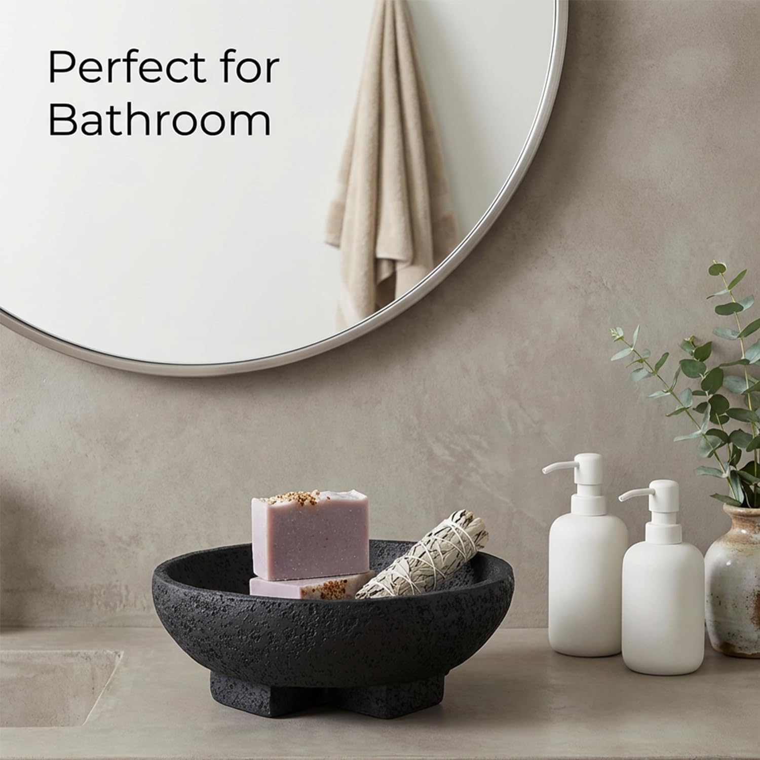 Black Decorative Bowls / Black-9.85in / Resin