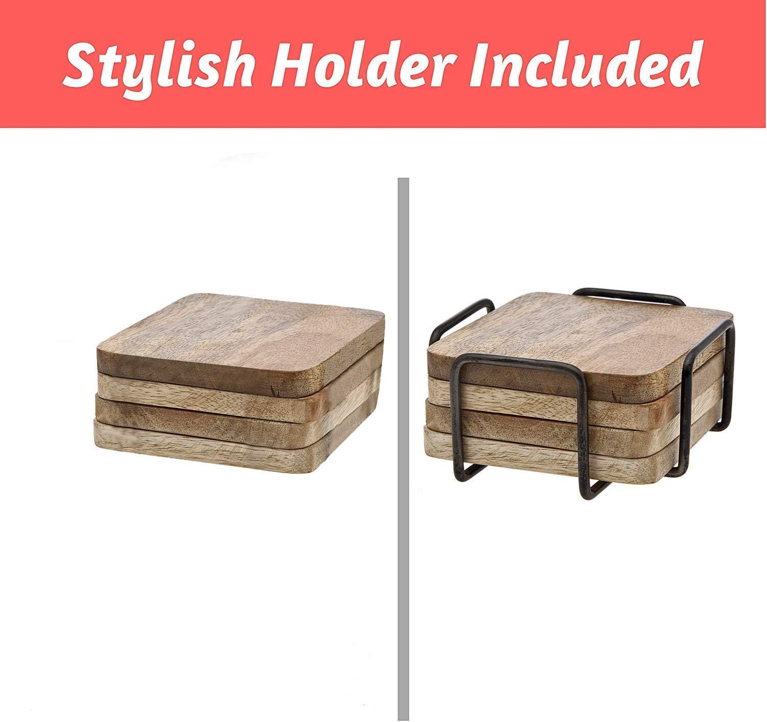 Holders / Barware & Drinkware Rustic Design / Set of 4