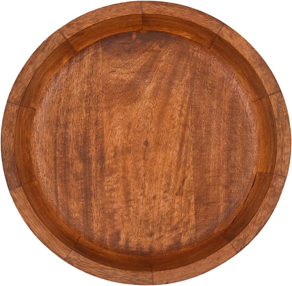 Mango Wood Decorative Round Carved Bowl for Decoration / 10 x 10 x 2.5
