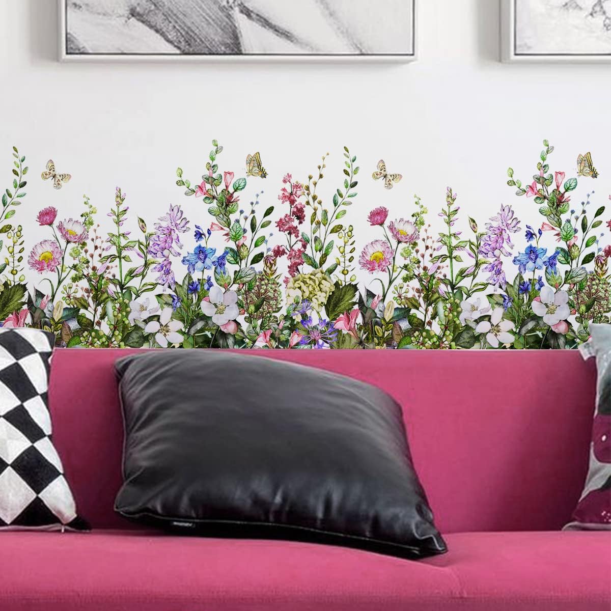 Big Wall Corner Stickers Flowers / Plant Grass