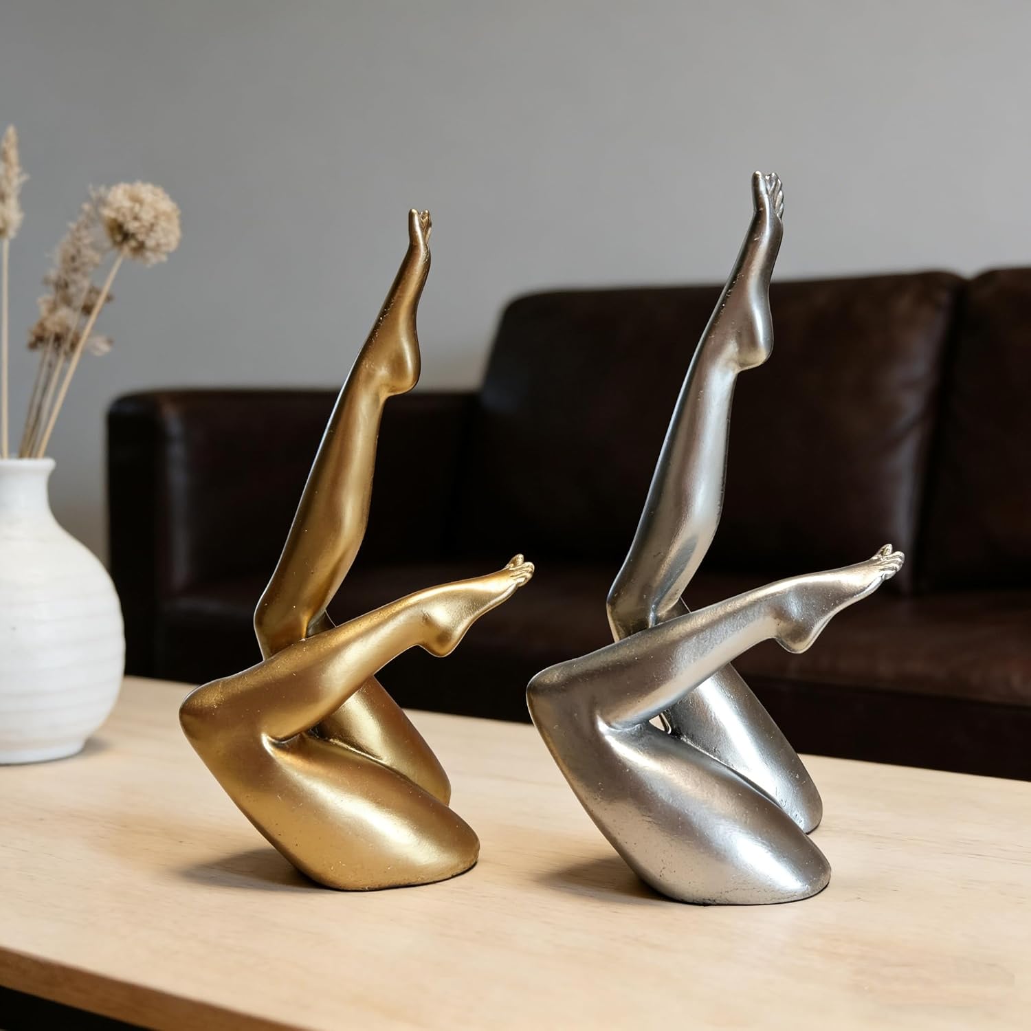Elegant Legs Statues Living Room / Gold