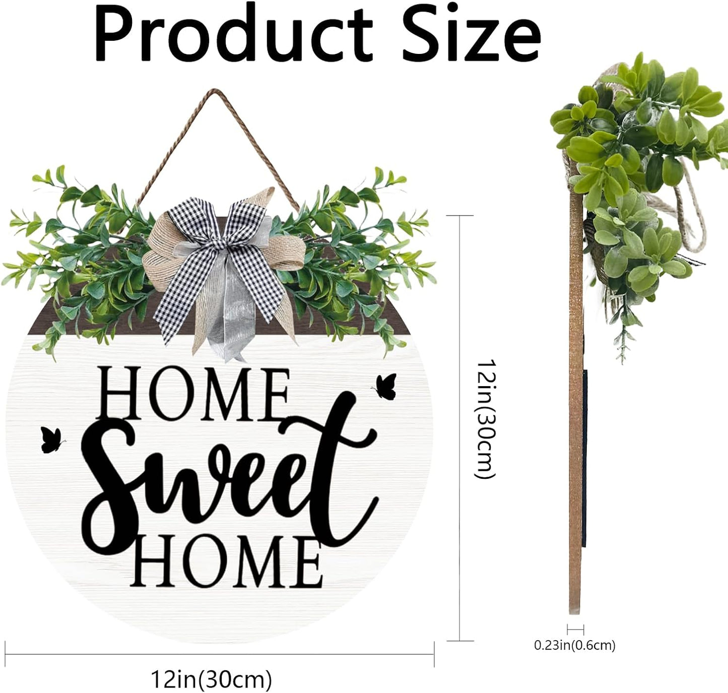 Wooden Welcome Sign For Front Door Home Sweet Home Decor Sign Hanging Home Porch Wall Decor Home