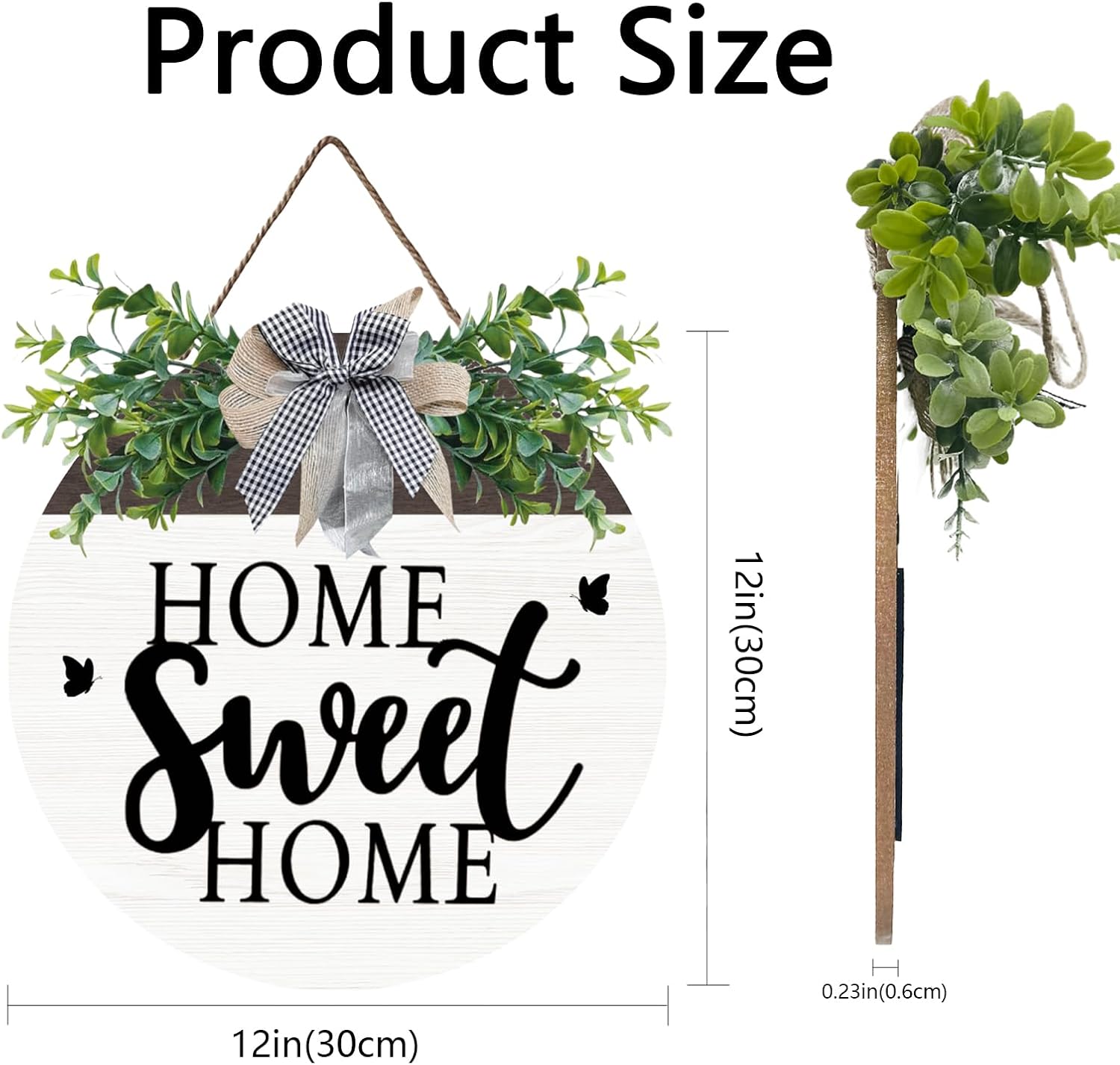Wooden Welcome Sign For Front Door Home Sweet Home Decor Sign Hanging Home Porch Wall Decor Home