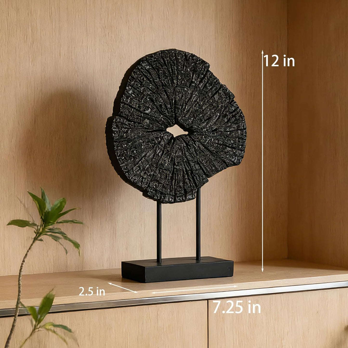 Art Modern Abstract Sculpture / Black