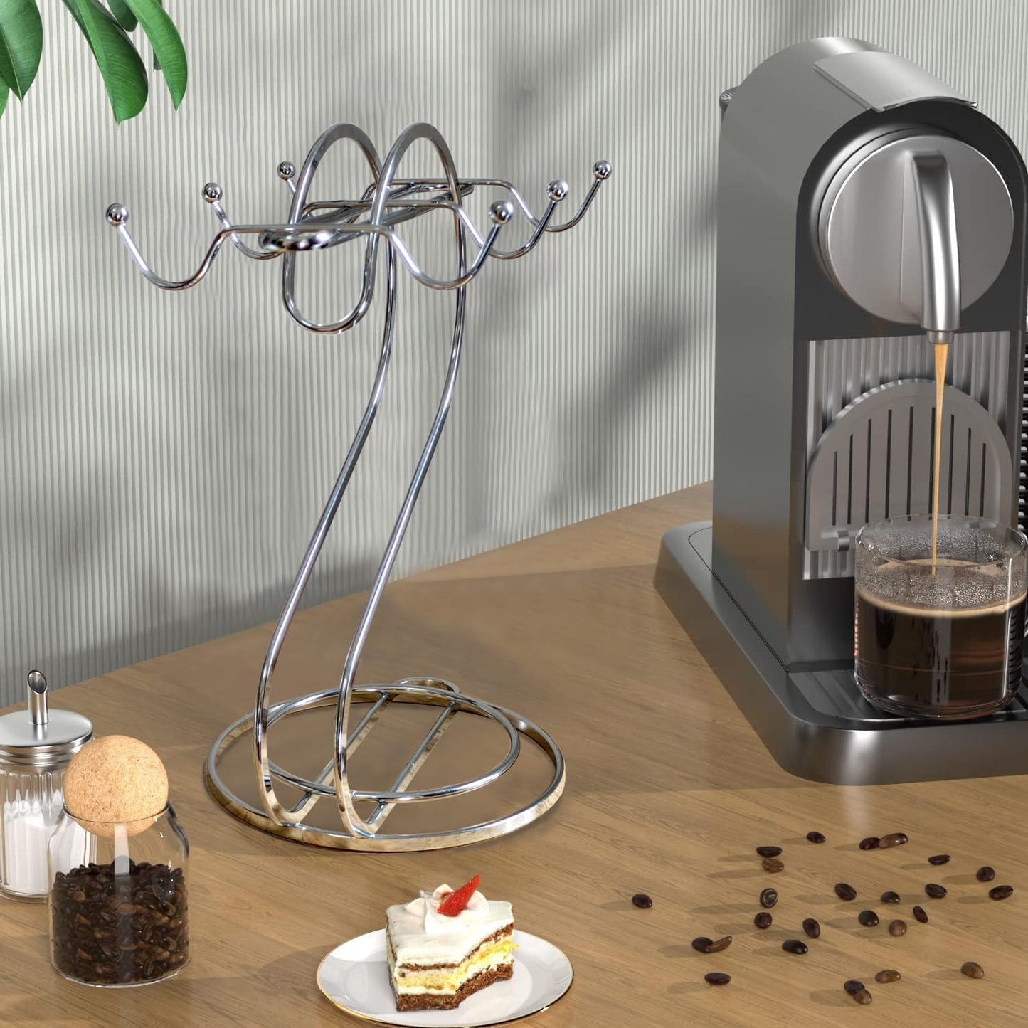 Coffee Mug Holder Metal,Mug TeaCups Holders Countertop,Coffee Mug Tea Cup Stand Storage Rack Tabletop Counter 6