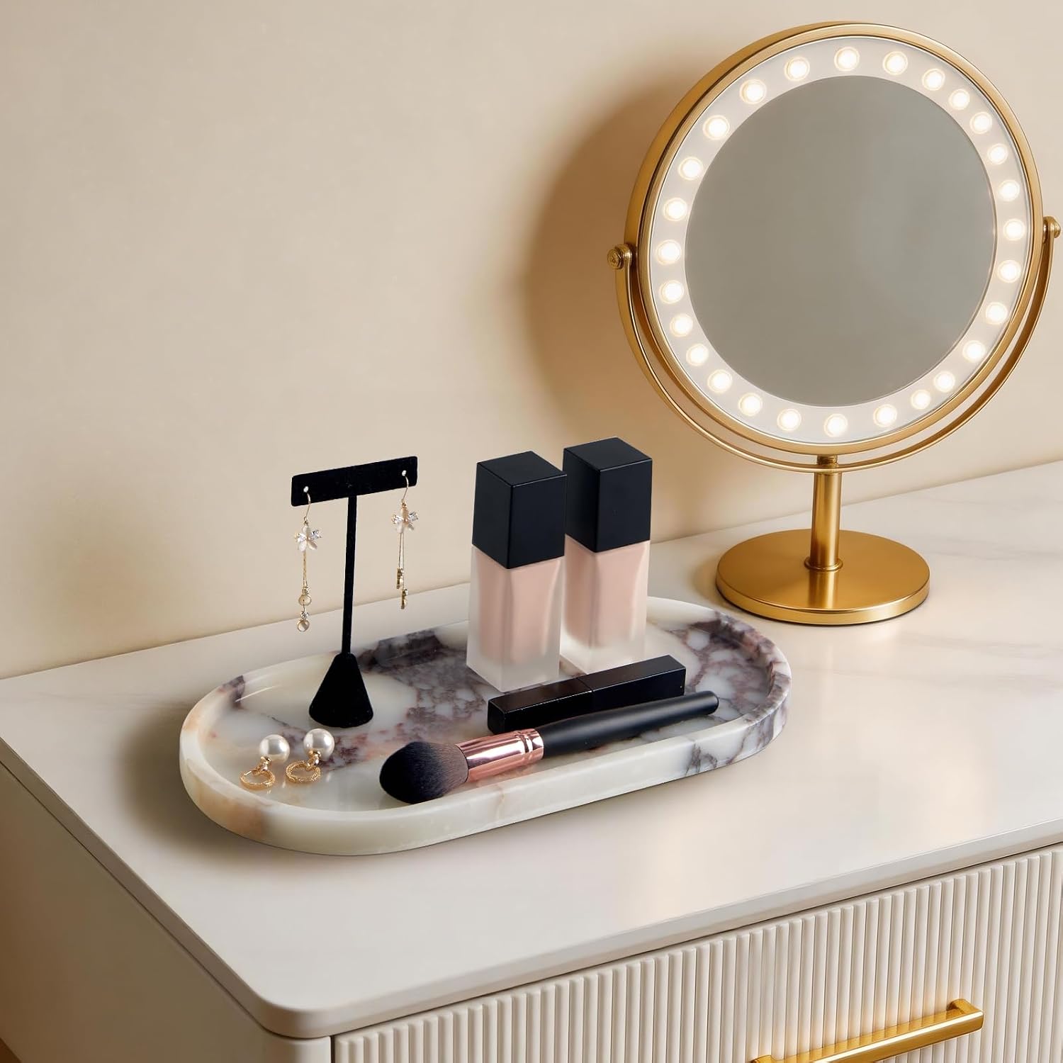 Oval Marble Tray / 11.8 x 5.9 x 0.7 / Oval-calacatta Viola / Natural