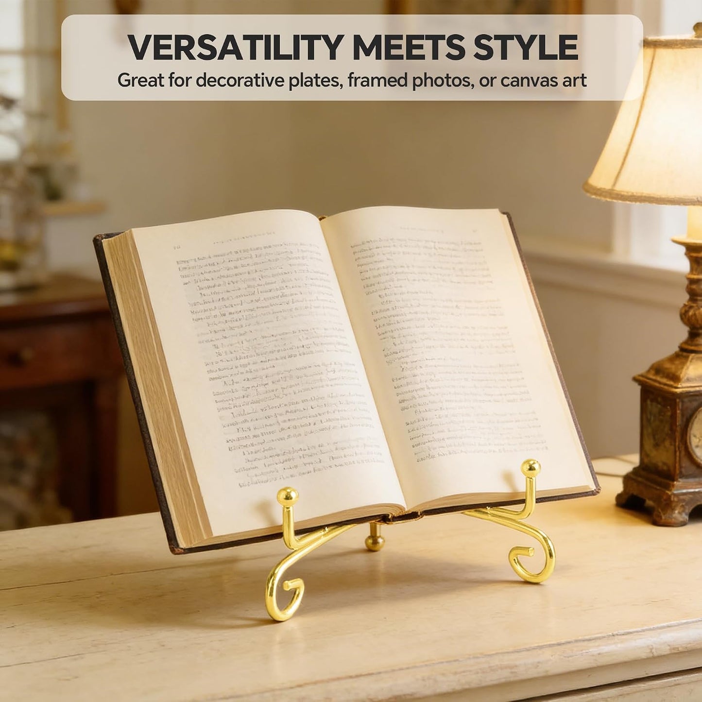 Metal Picture Stand / Gold / 8 Inch / Set of 2