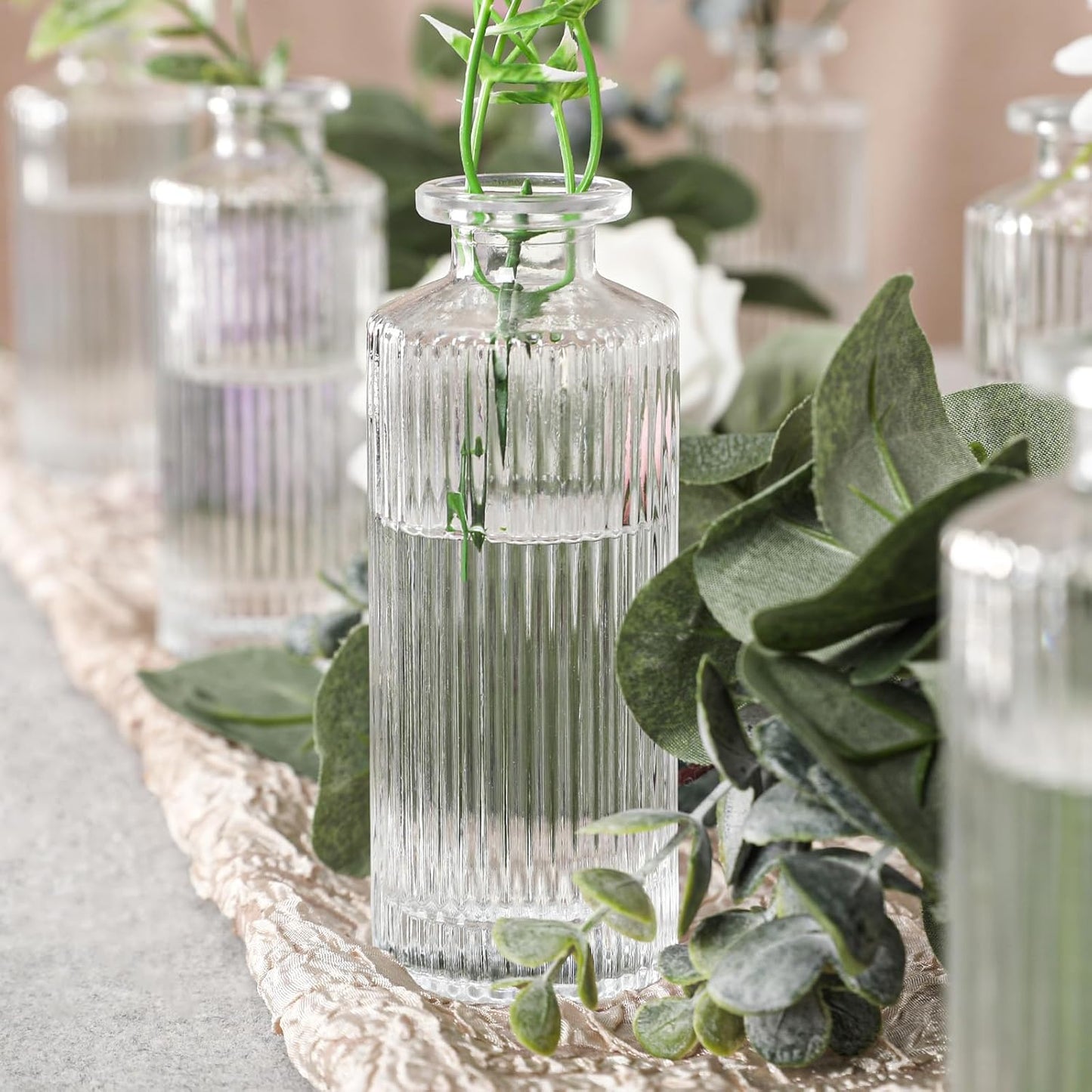 Glass Bud Vases / Clear / Set of 20