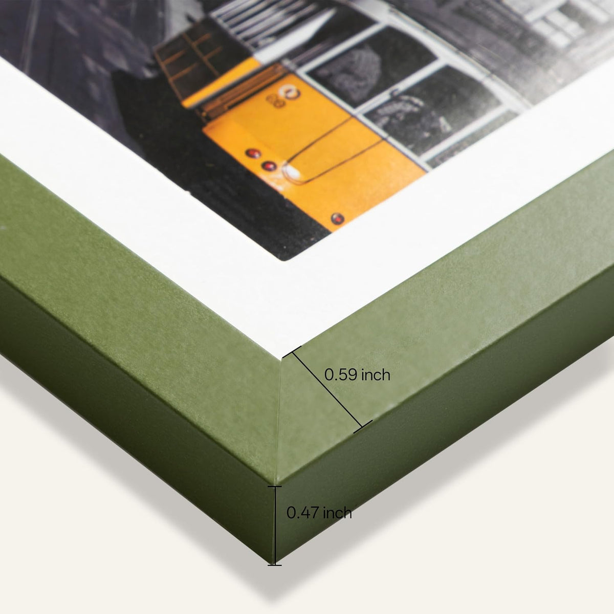 eletecpro 8x10 Picture Frames, Acrylic Cover, Dark Green, Set of 10 | Display Photo 5x7 with Mat or 8x10 without