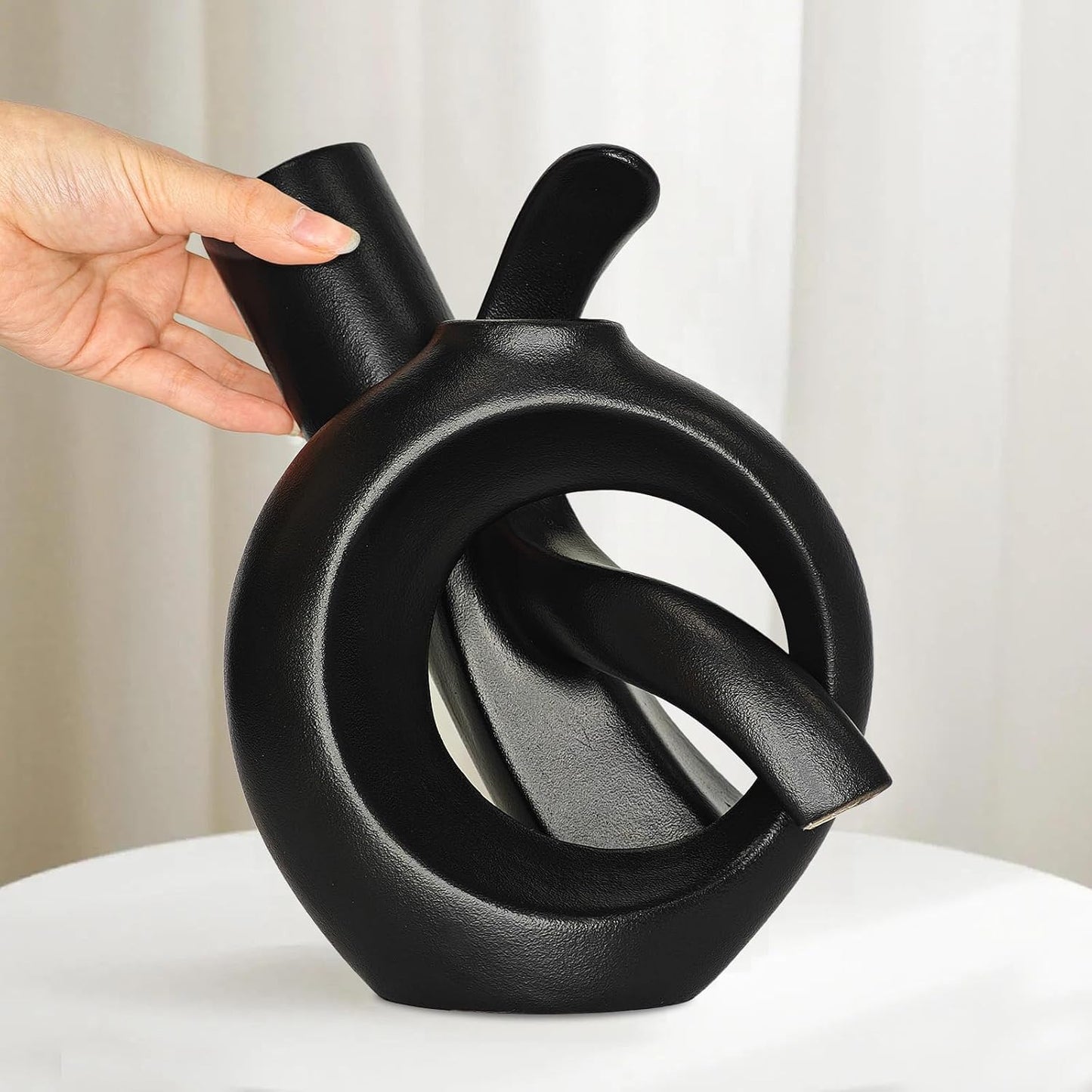 Assemble OK Ceramic Vase / Black / Set of 2
