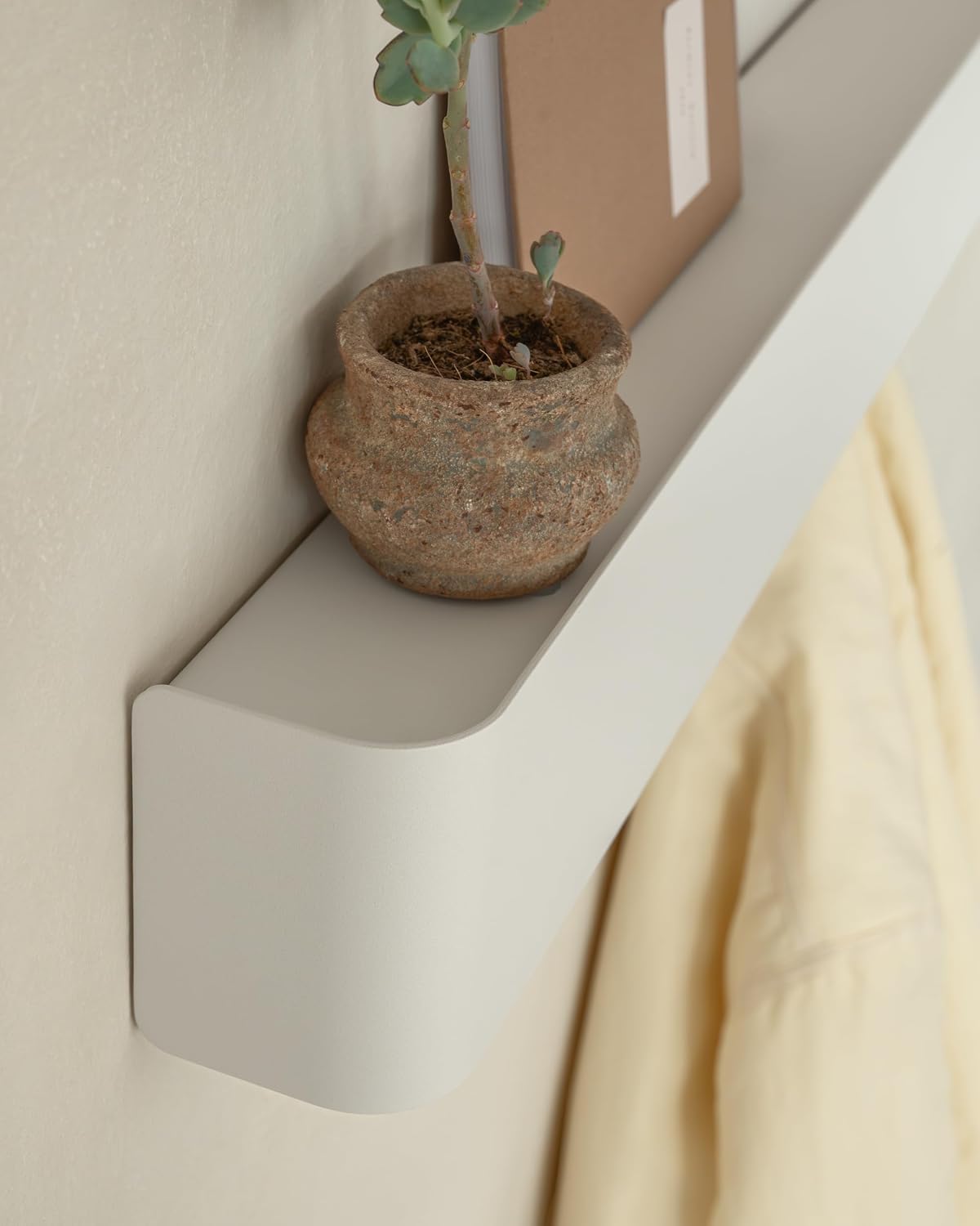 Kazai. Coat Rack Wall Mount with Shelf 'Tone' | Modern Design Coat Hanger with Hidden Hooks and Storage | Hat Rack with