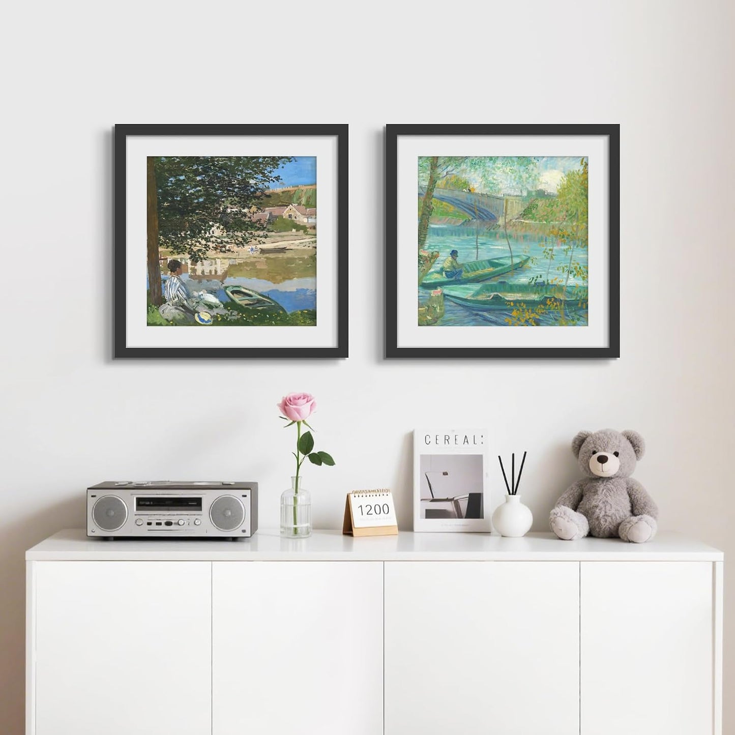 20x20 Black Picture Frame, Poster Frame for Wall, 3 Pack | Fits 16x16 Photos With Mat or 20x20 Without Mat, Square Wall