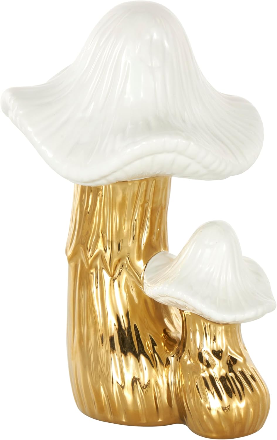 Ceramic Mushroom Decorative Sculpture Home Decor Statue / Gold
