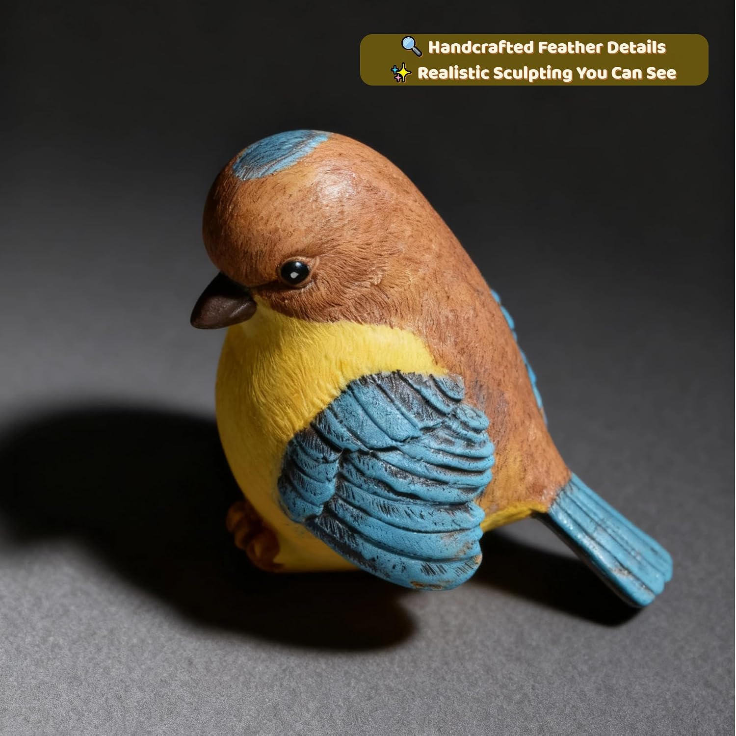 Resin Bird Figurines / Medium / Set of 3