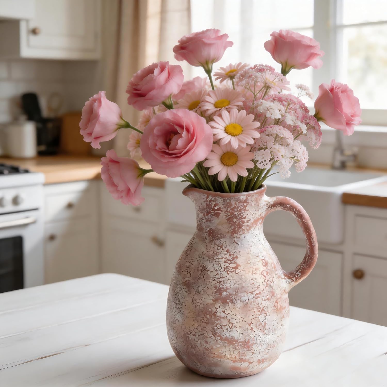 Ceramic Flower Vase Farmhouse Vase / 8 Inch-retro / 8 Inch
