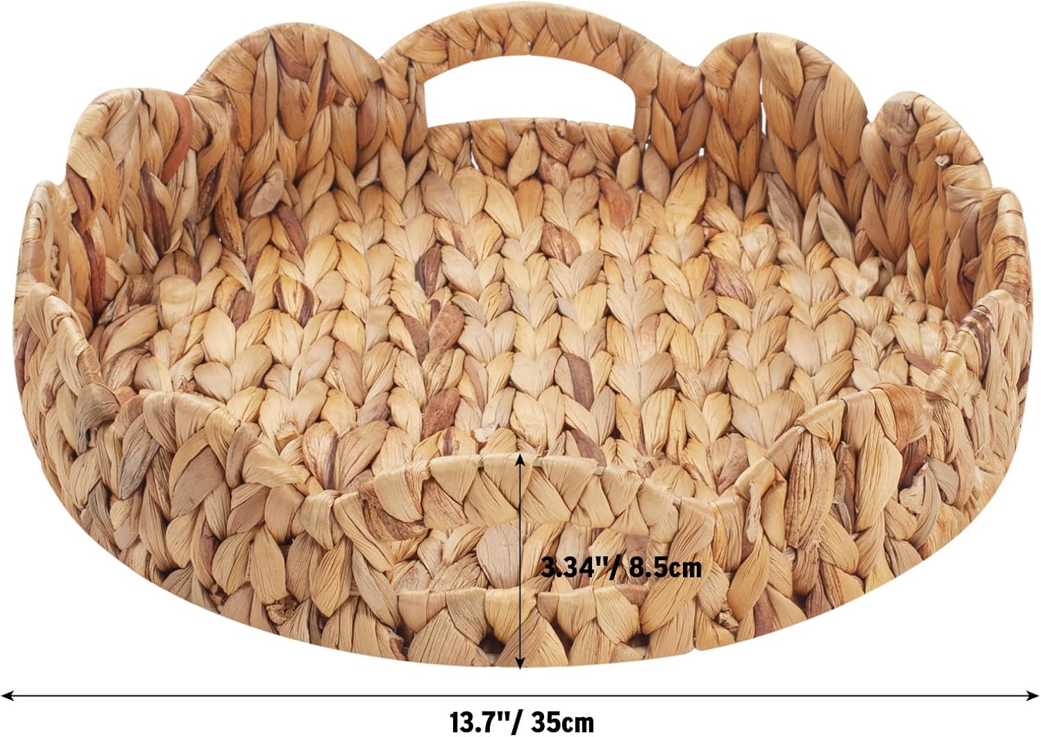 Round Scalloped Serving Tray / 14 Inch / Set of 14