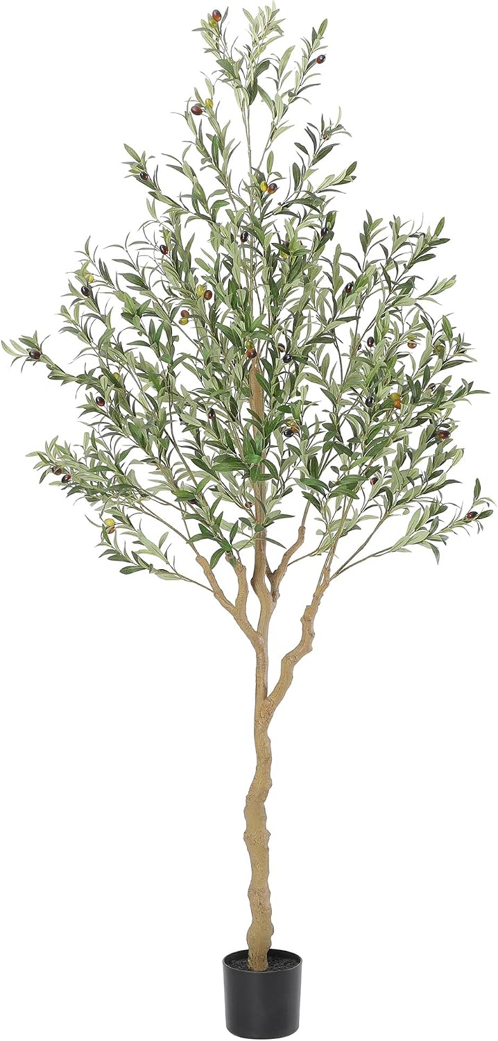 Olive Trees Artificial Indoor 6Ft Tall Faux Plants Large Fake Olivos Tree