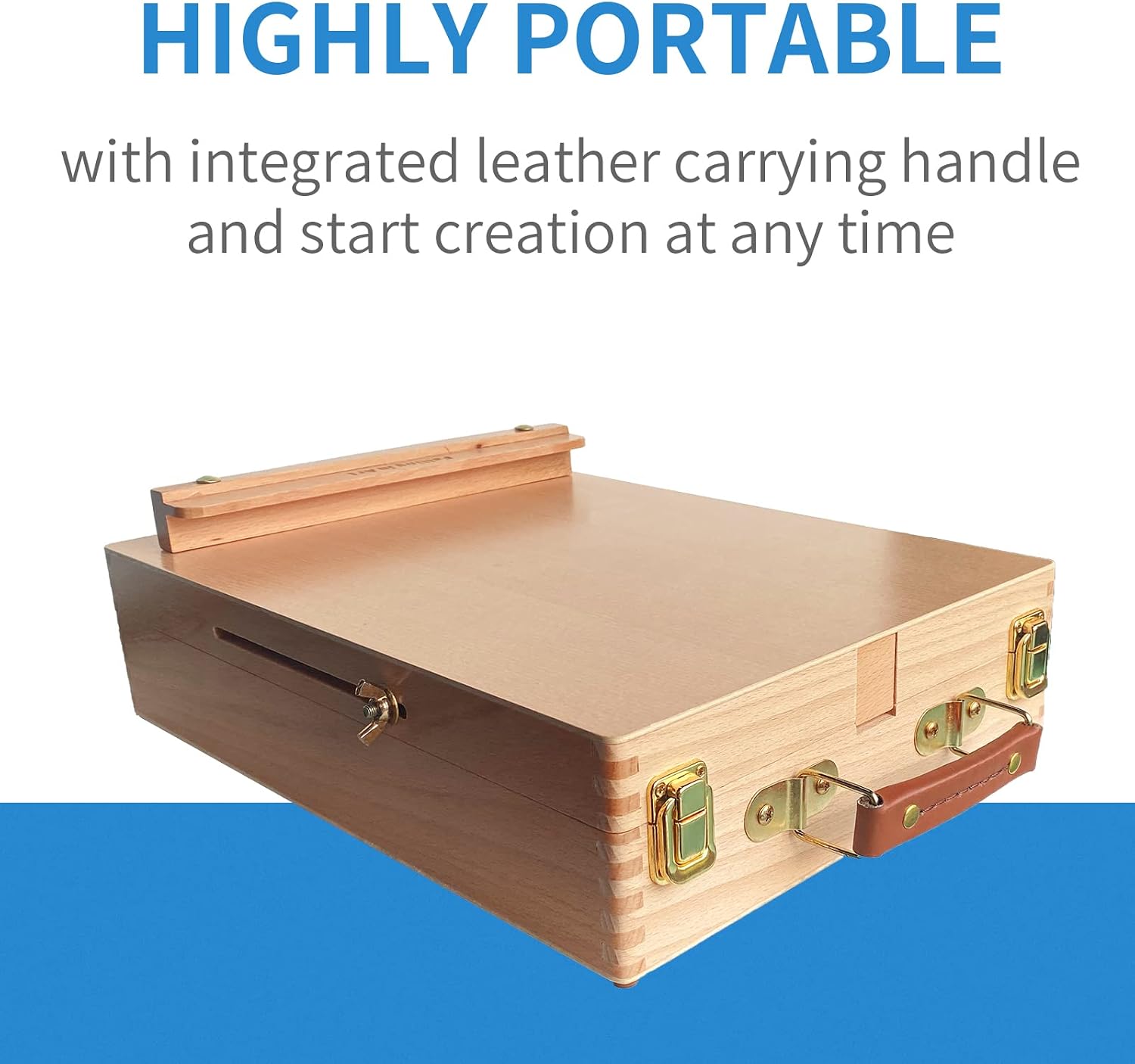 Beech Wood Sketchbox Desktop Easel for Painting / Tabletop Easel