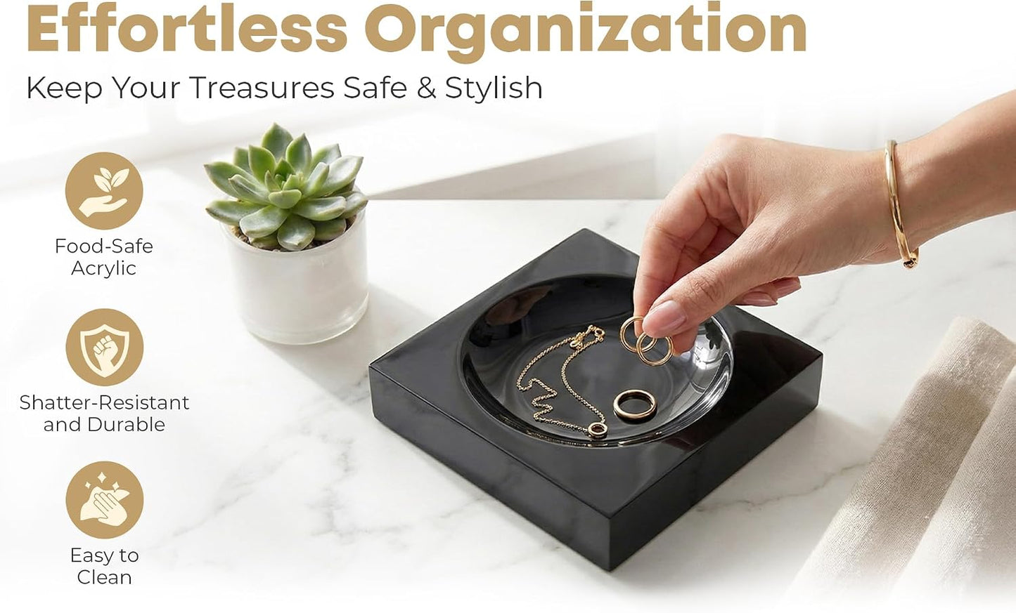 Acrylic Catchall Tray / Black