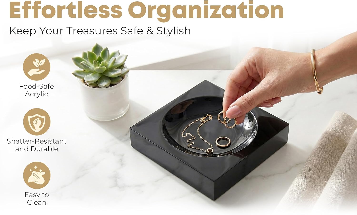 Acrylic Catchall Tray / Black