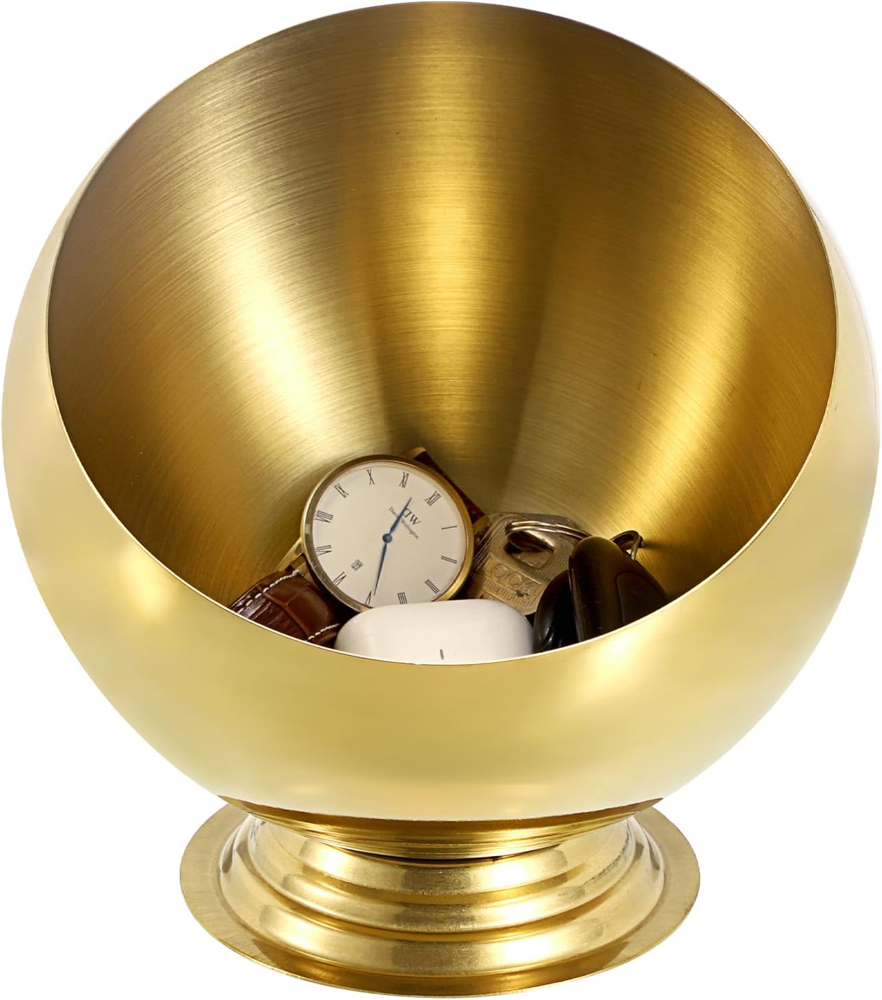 Golden Key Bowl for Entryway Table Decorative Storage Dish Catch All Bowl for Fruit Coffee / Gold