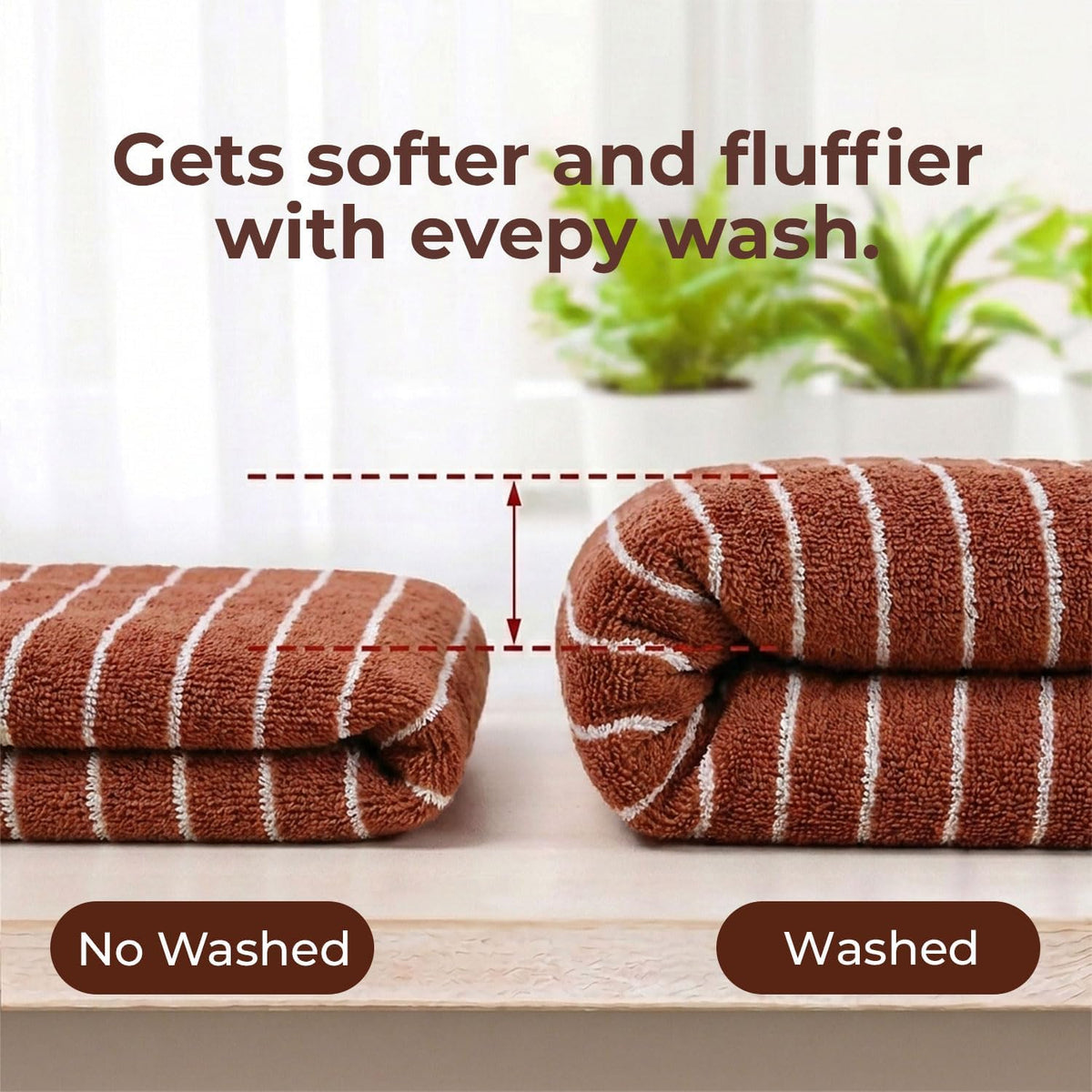 Striped Cotton Hand Towels Set of 4 - Soft, Absorbent Towels for Bathroom | Kitchen & Fall Gatherings, 13" x 29"