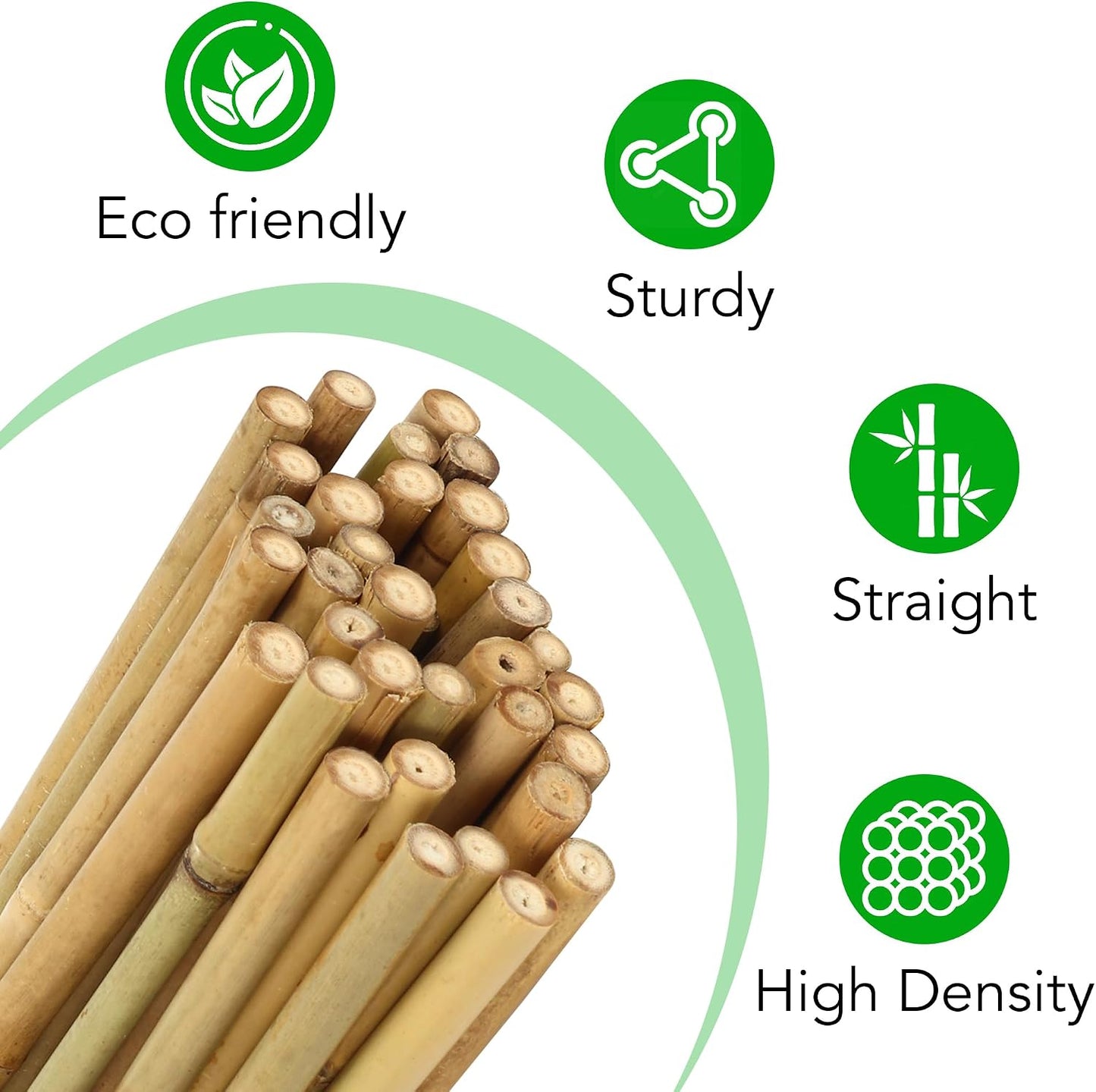 SWANGSA 6 Pack 4Ft U-Shape Bamboo Trellis for Climbing Plants, Garden Ladder Trellis for Outdoor and Indoor Plant
