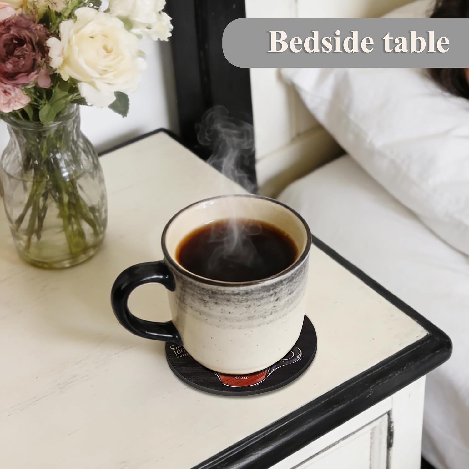 Wood Coffee Coasters / Coffee-black / Set of 6