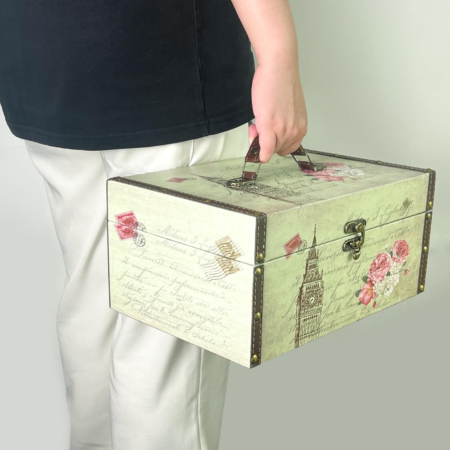 Small Wooden Decorative Storage Box / Tower