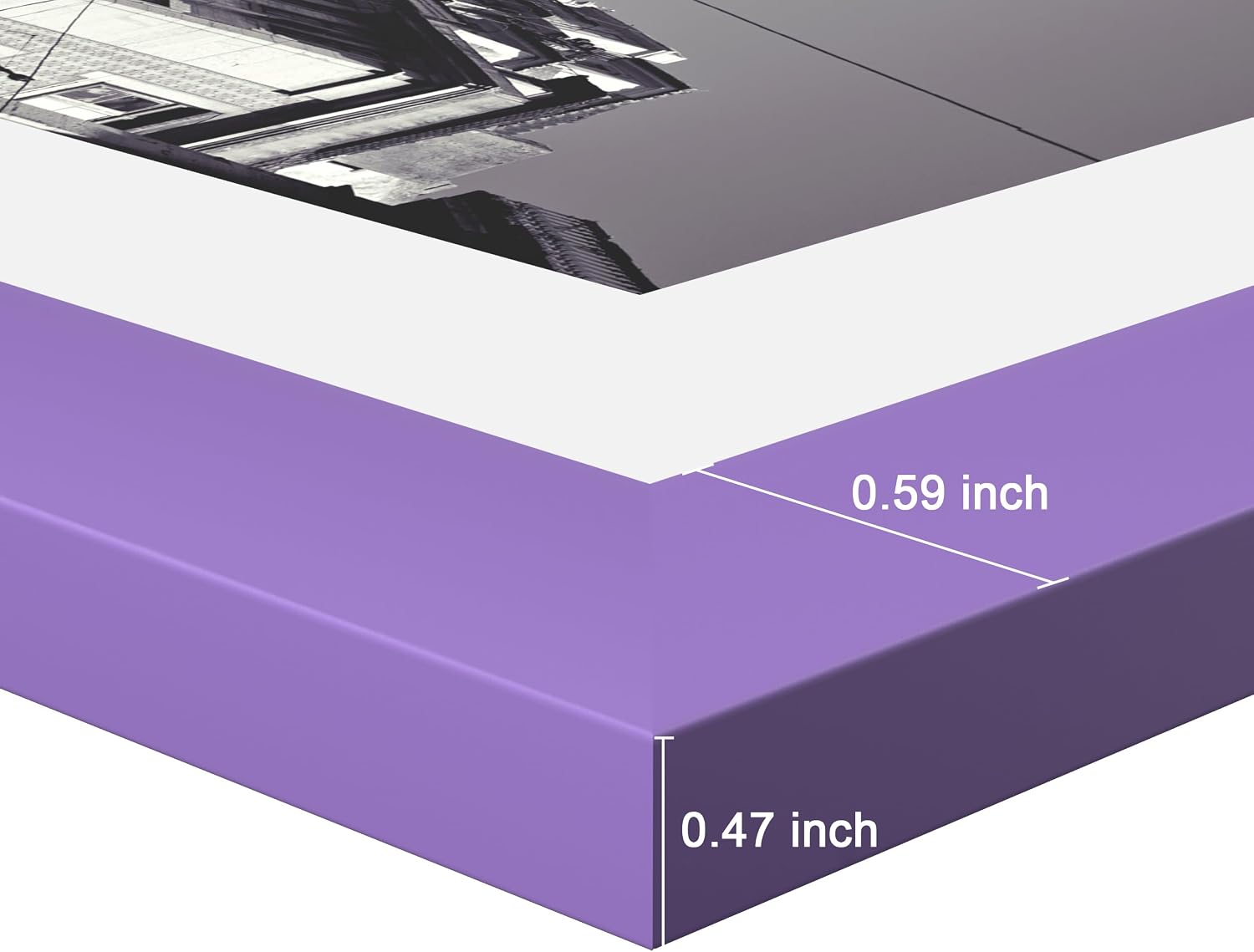 eletecpro 8x10 Picture Frames, Acrylic Cover, Purple, Set of 10 | Display Photo 5x7 with Mat or 8x10 without