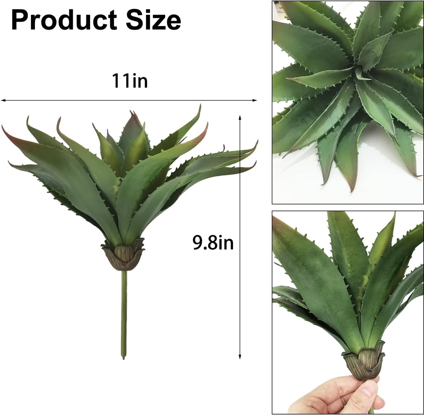 Artificial Aloe Vera Plant / Green / 11 Inch