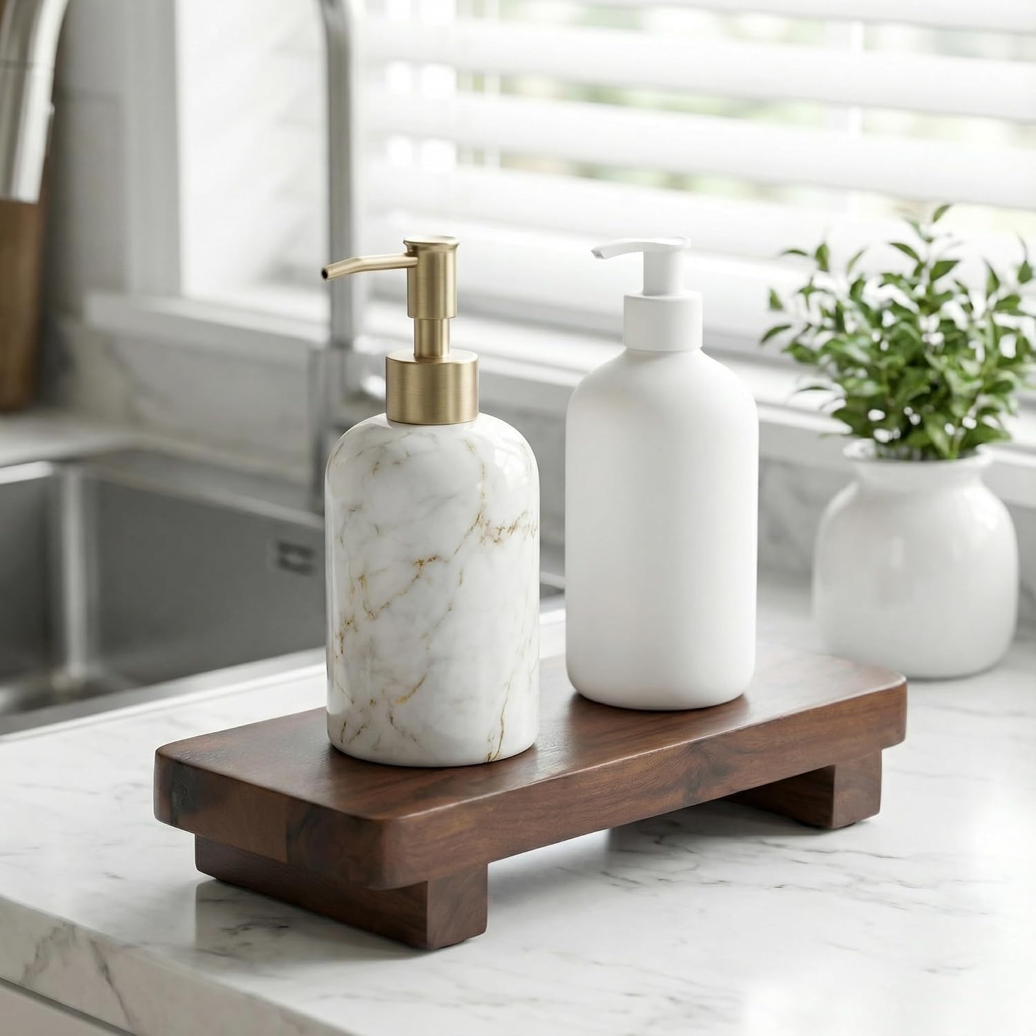 Wooden Soap Stand / Dark Brown / 9.8 x 4
