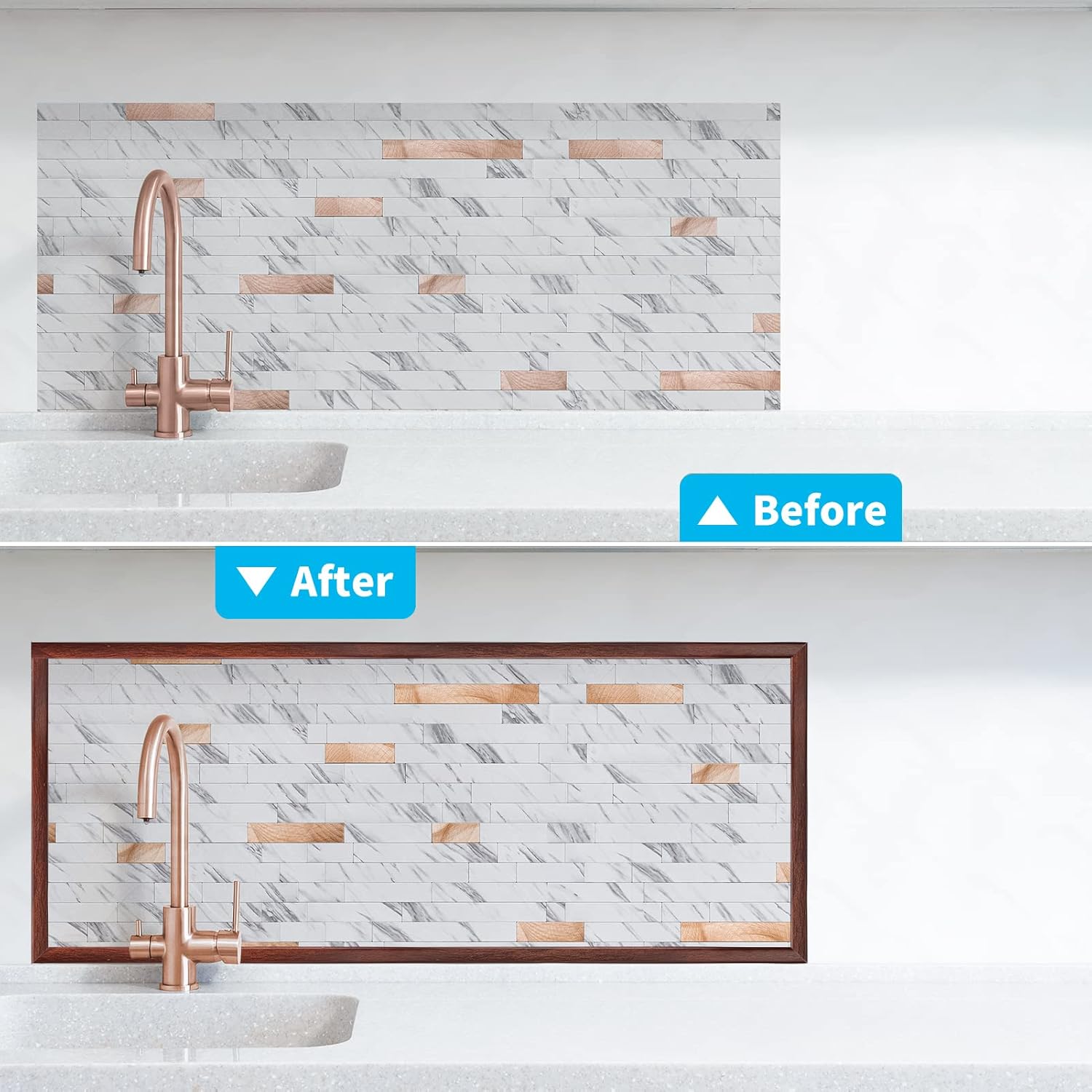 Outside Vinyl Corner Trim Peel and Stick for Tile and Wall Edges / Cherry / 20 Inch