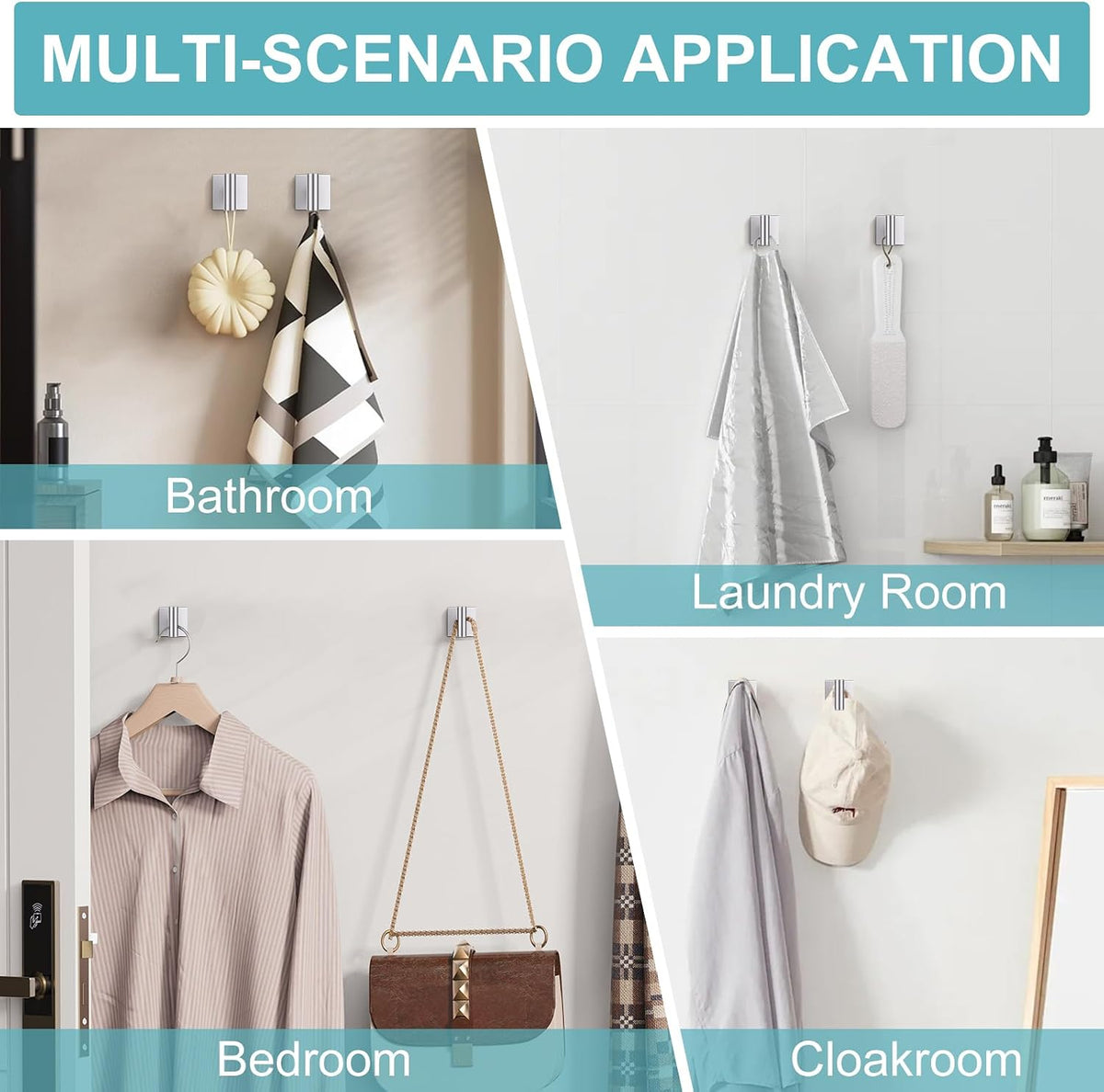 10 Pieces Brushed Nickel Towel Bar Set, Double Dase Toilet Paper Holder Bathroom Hardware Set, 23.6 Inch Stainless