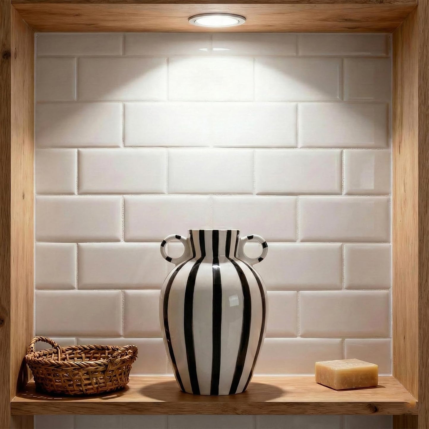 Modern Checkered Vase / Black