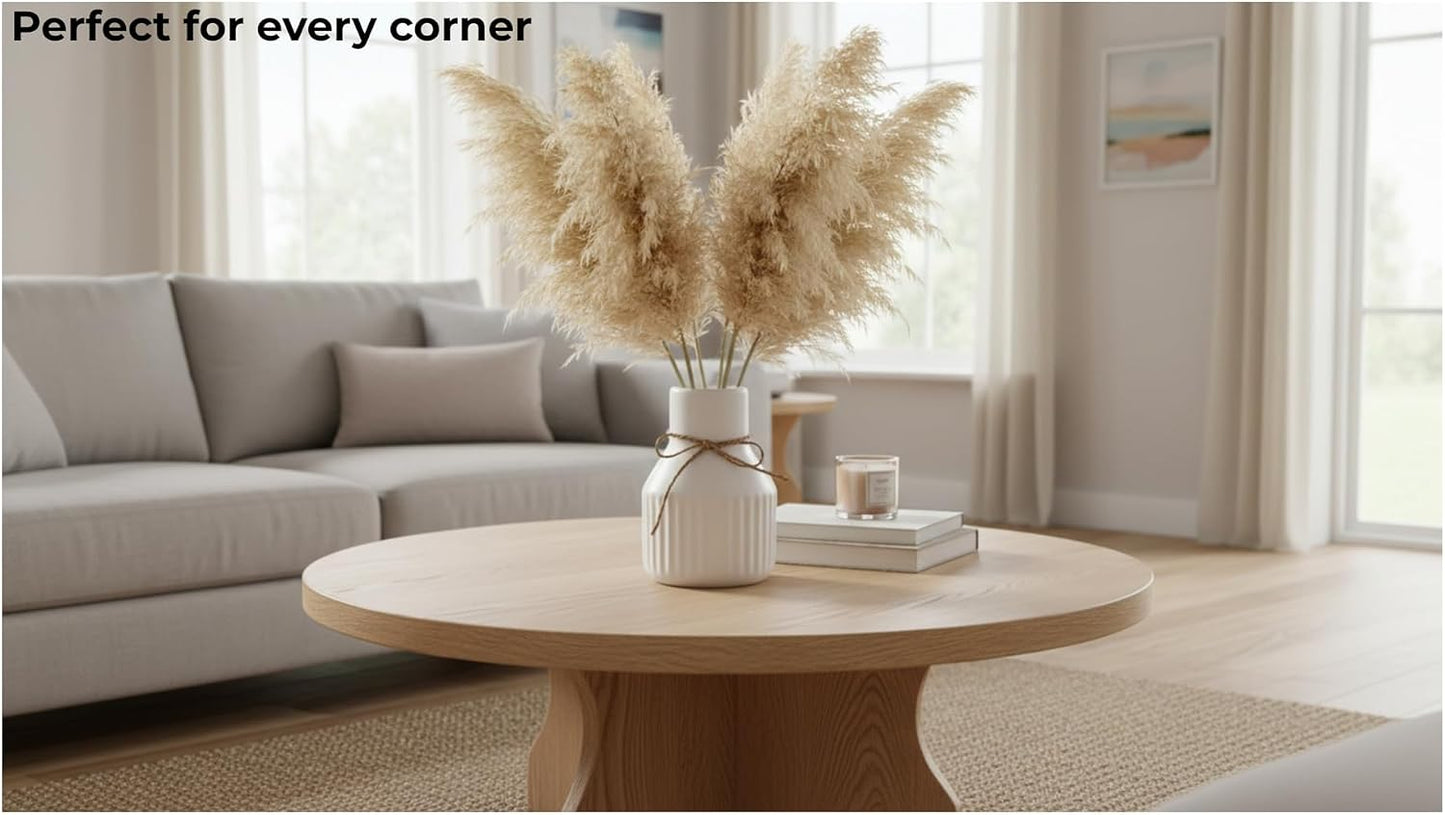 Ceramic Vase for Pampas Grass / White