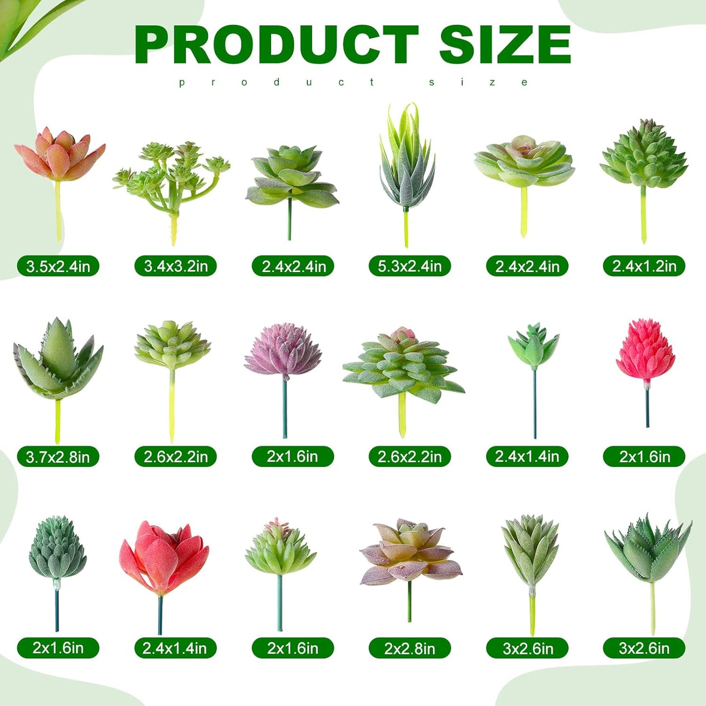Bulk Mini Artificial Succulents Plants Assorted Unpotted Realistic Plants / Normal Style / Set of 50