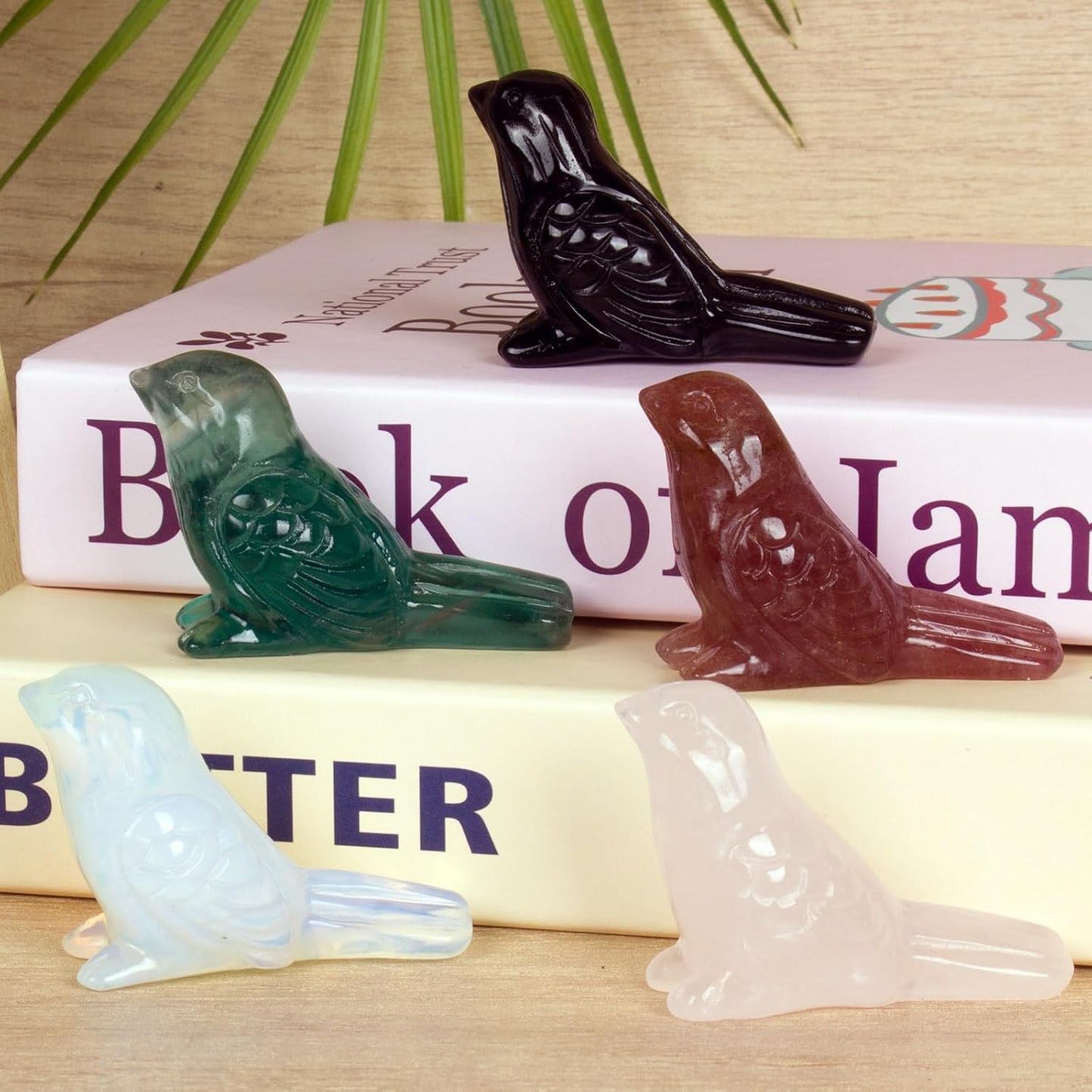 Fluorite Crystal Bird Carving Hand Carved Gemstone Bird Figurine Polished / Fluorite Bird / 2.4 Inch