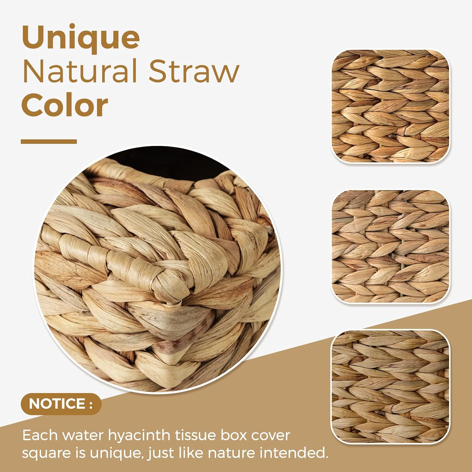 2 PK Rattan Tissue Box Cover / Set of 2